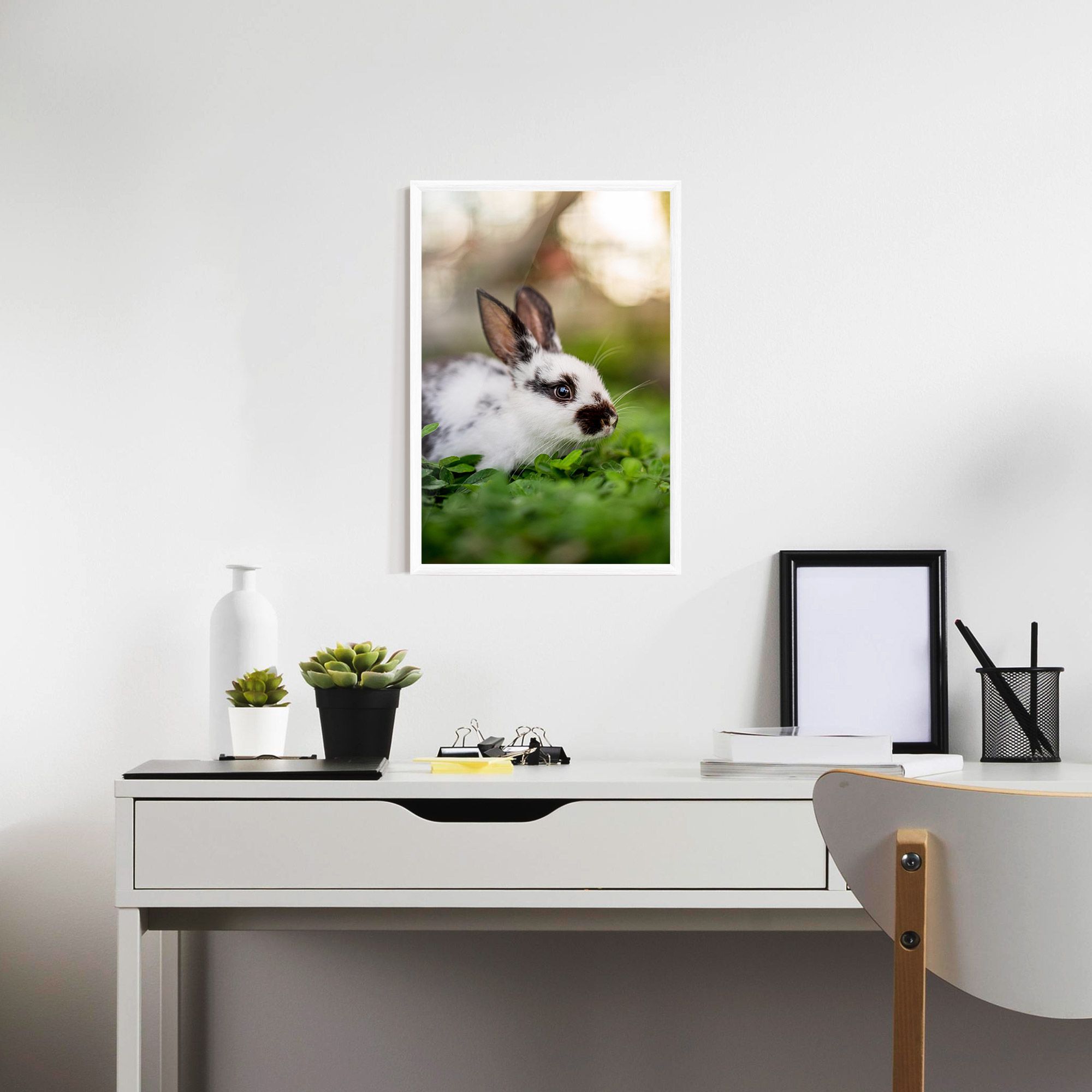 White Black Bunny mockup 7