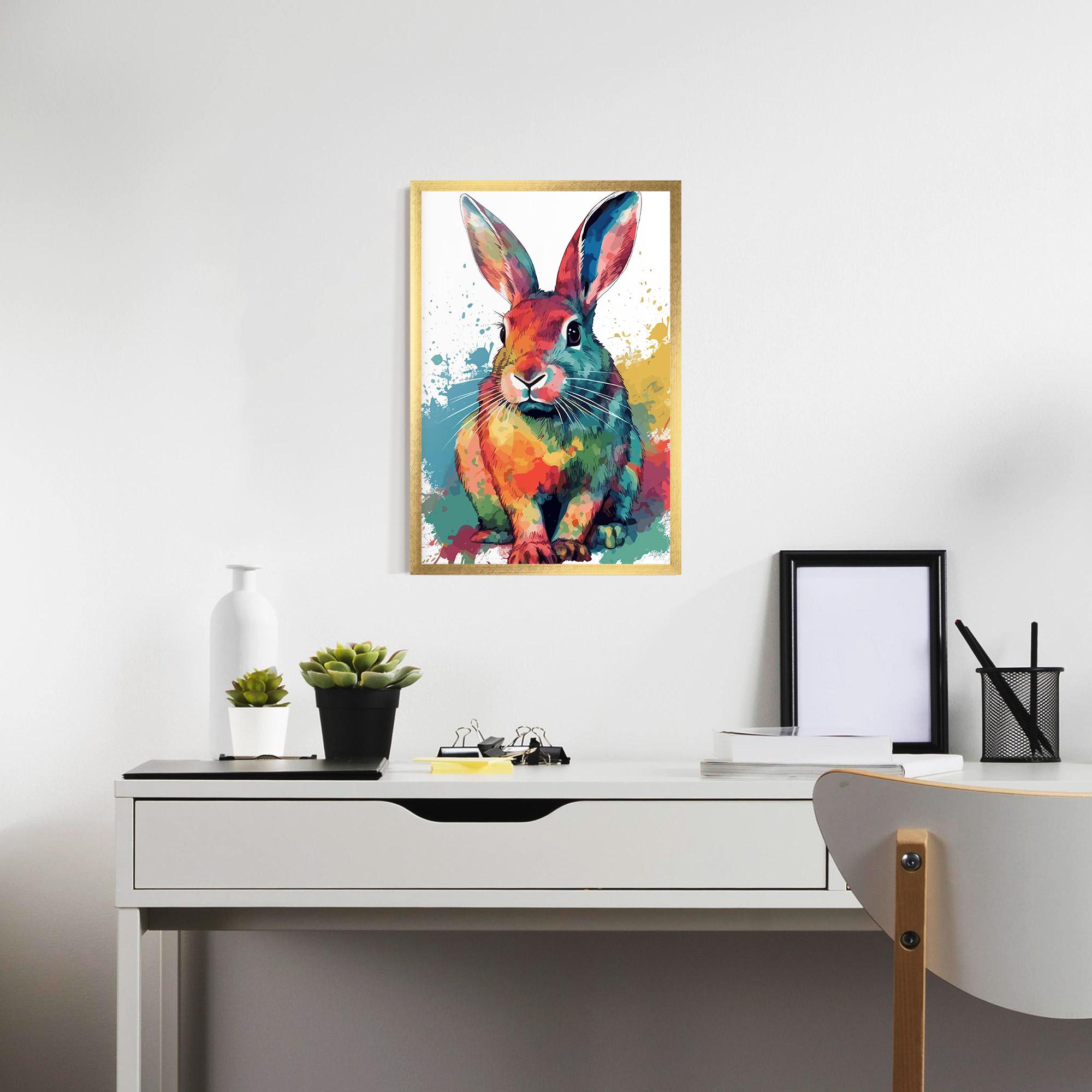 Рамкиран постер Brush Rabbit mockup 7
