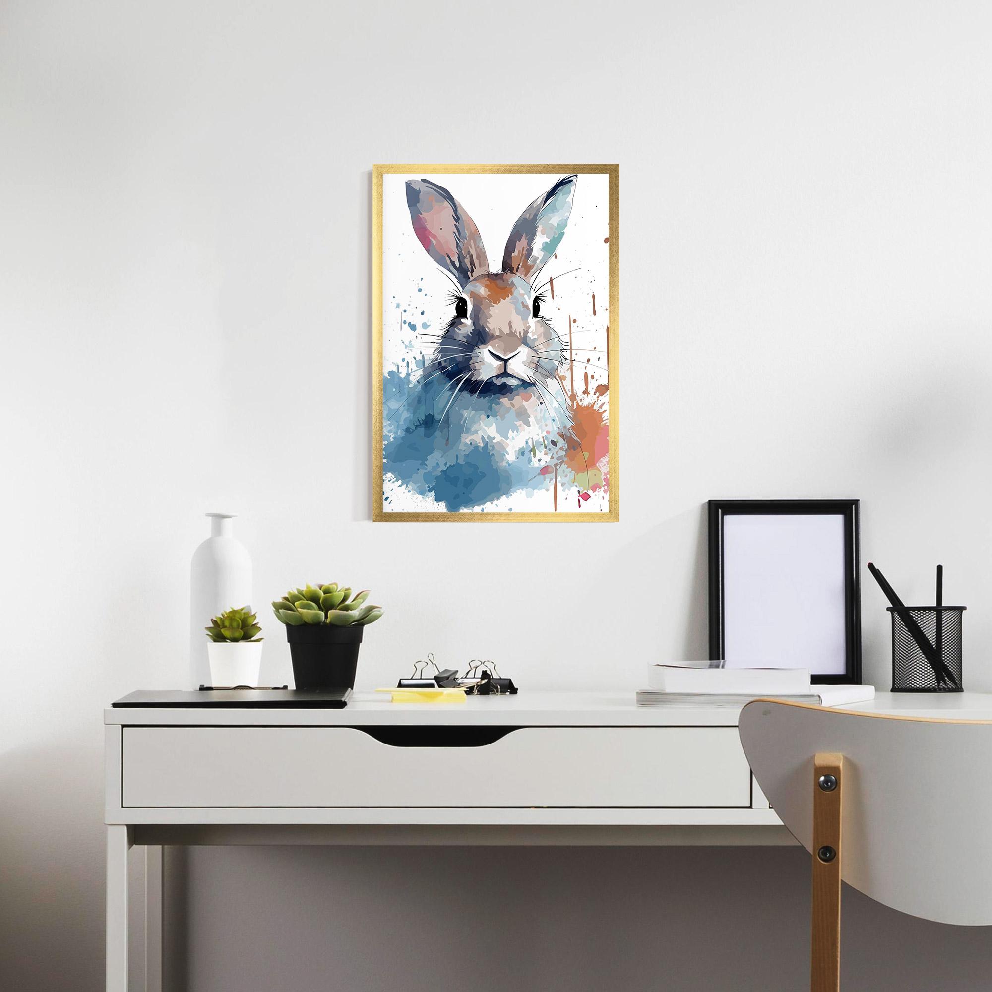 Рамкиран постер Bunny Art Splash mockup 7