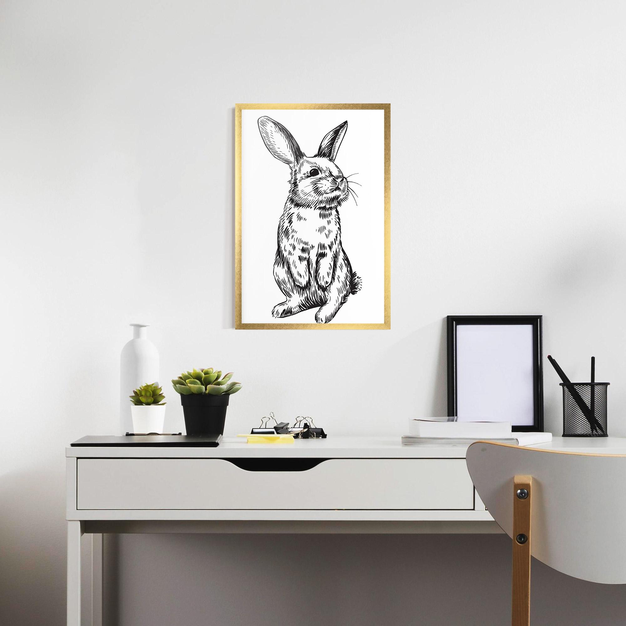 Рамкиран постер Cute Bunny mockup 7
