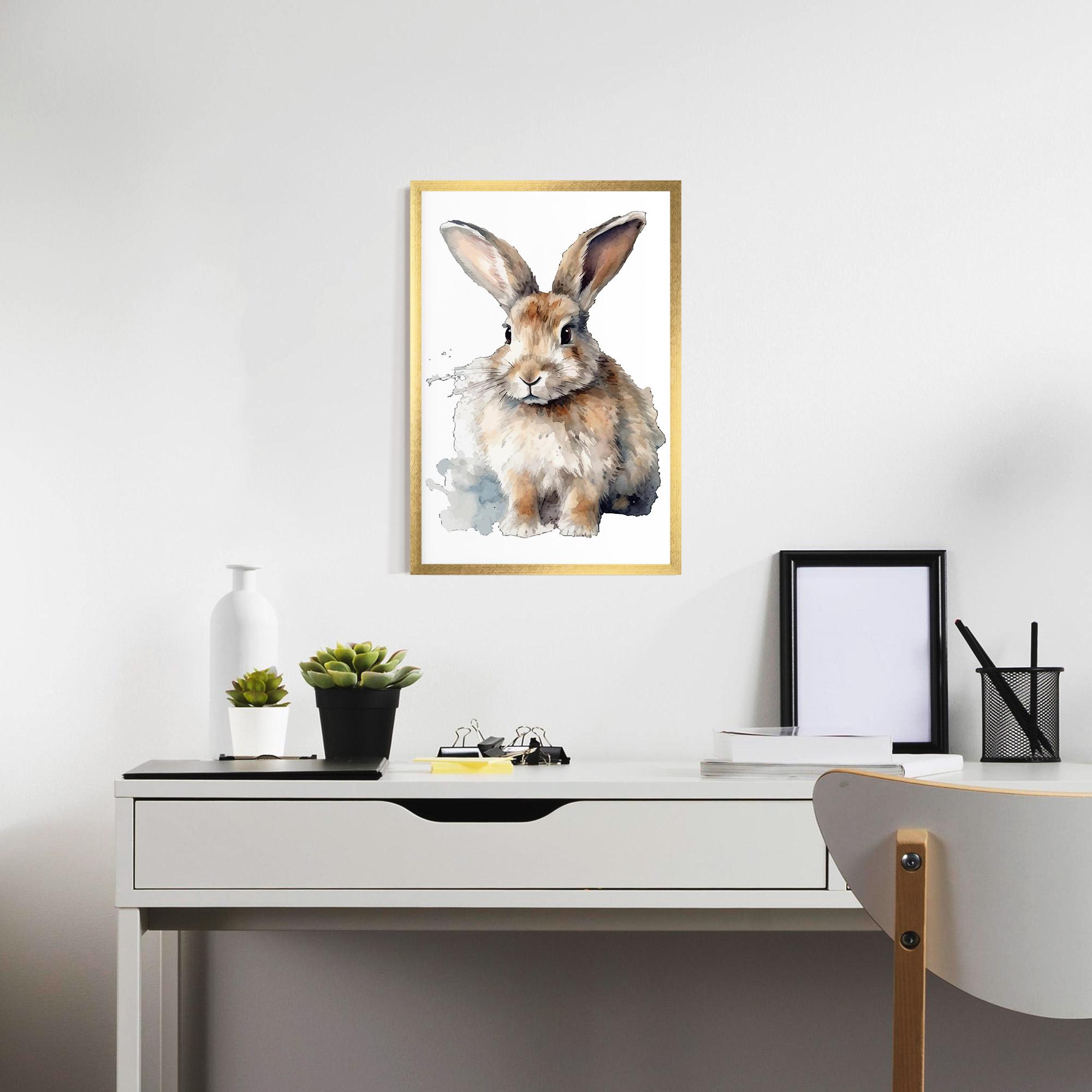 Рамкиран постер Watercolor Cute Bunny mockup 7