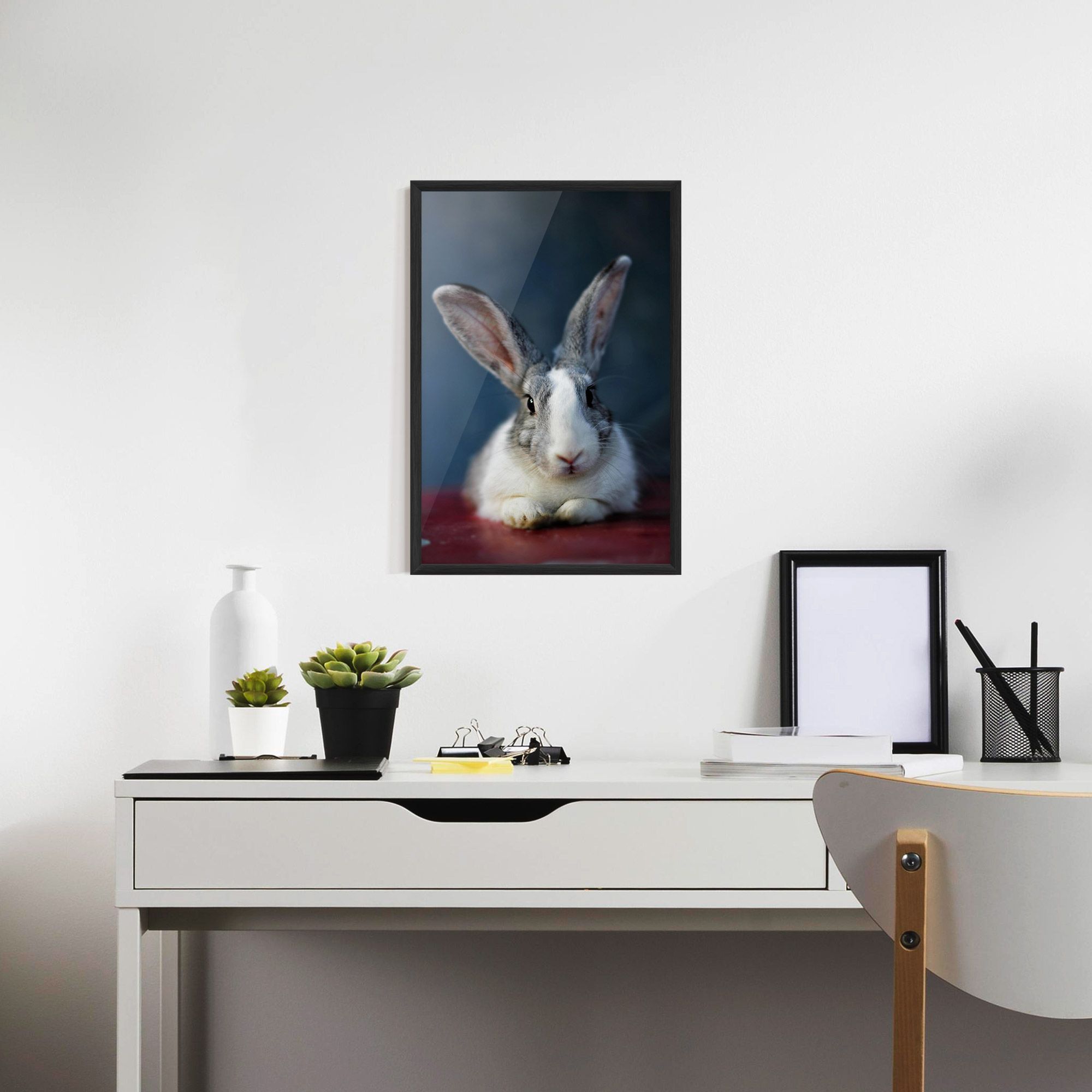Cute Grey Bunny mockup 7