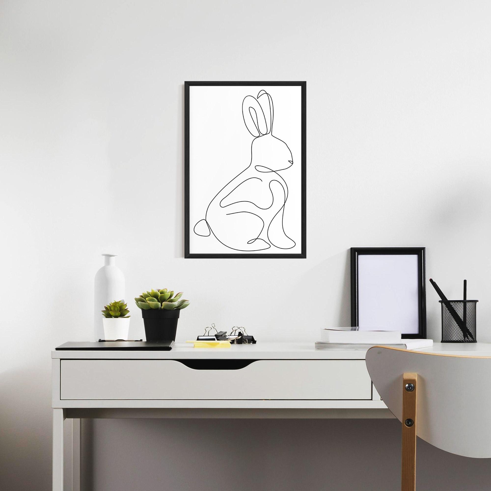 Рамкиран постер Cute Rabbit mockup 7