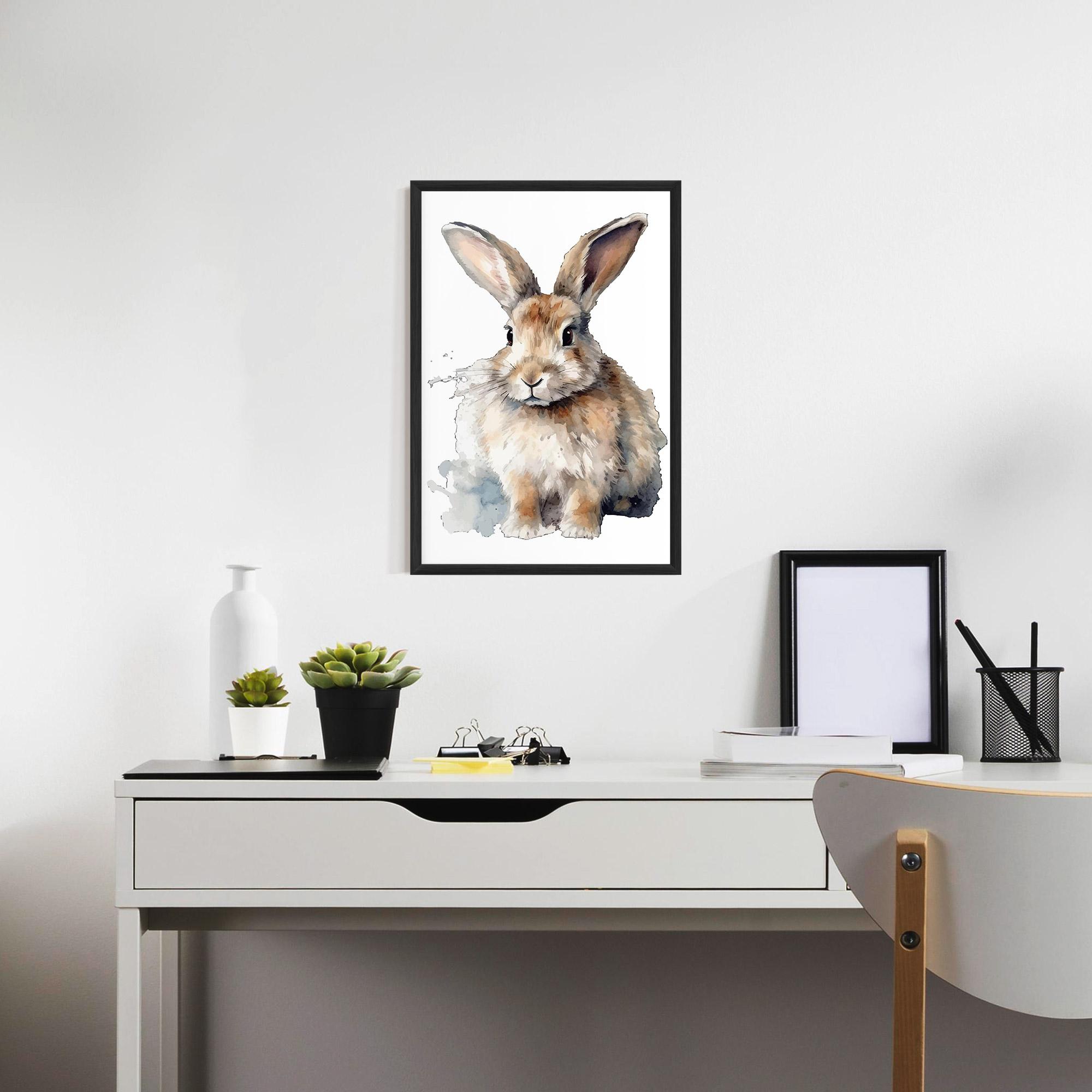 Рамкиран постер Watercolor Cute Bunny mockup 7
