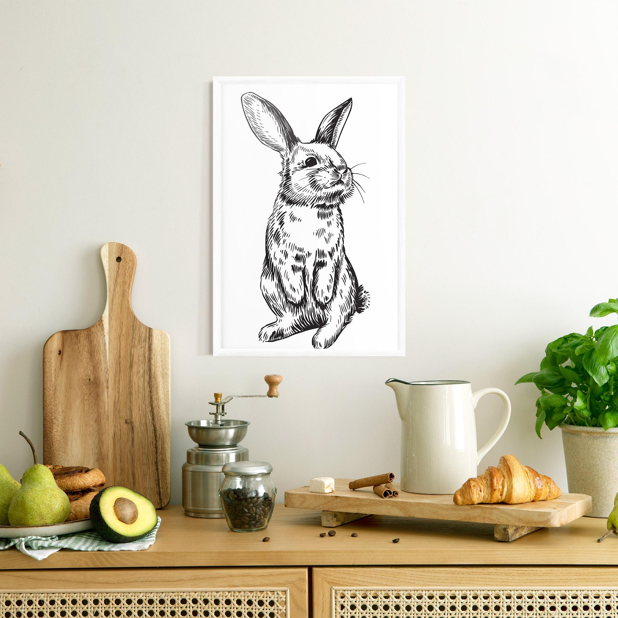 Рамкиран постер Cute Bunny mockup 8