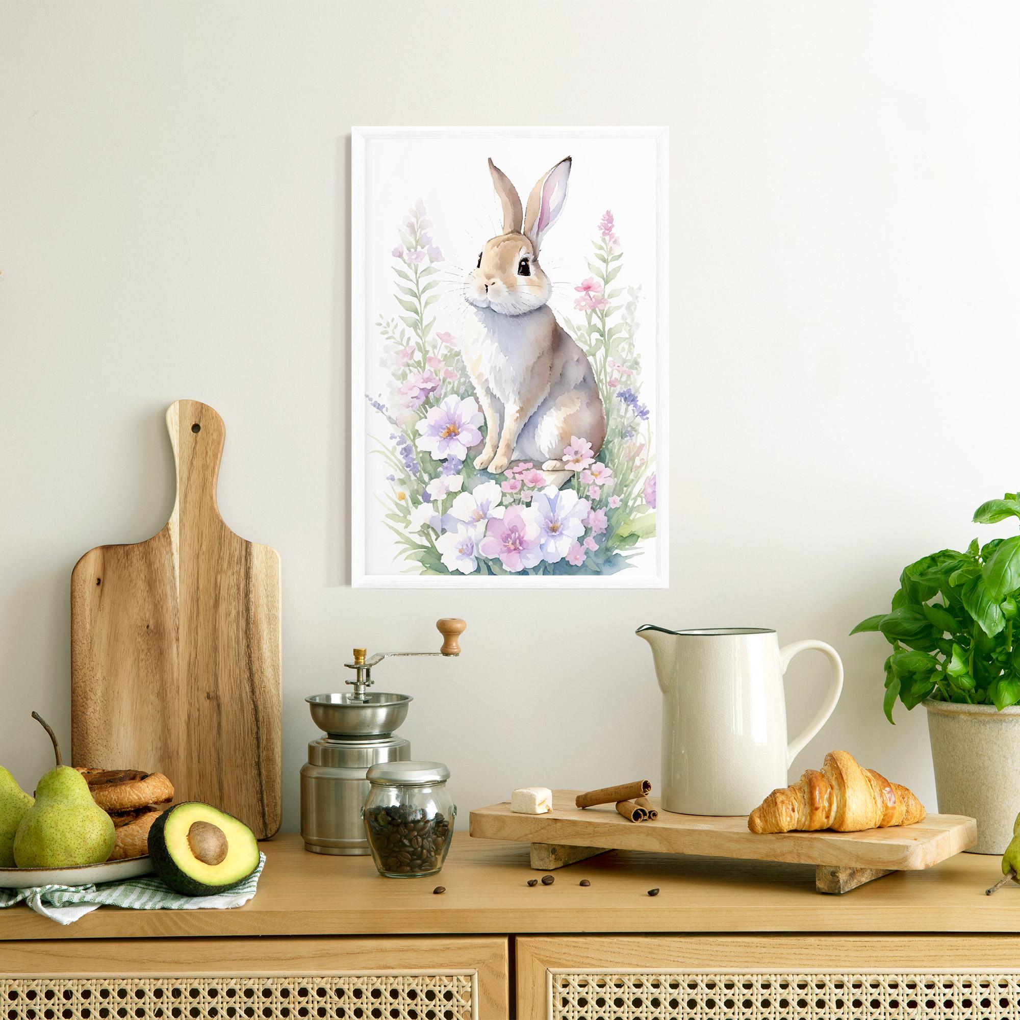 Рамкиран постер Pretty Cute Bunny mockup 8
