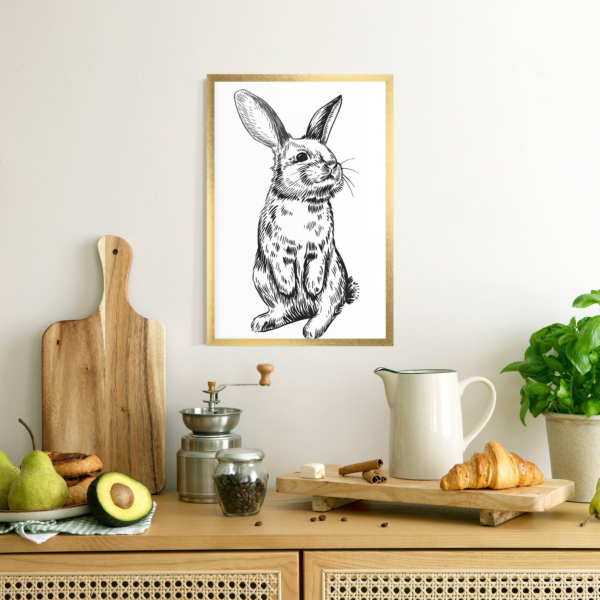 Рамкиран постер Cute Bunny mockup 8