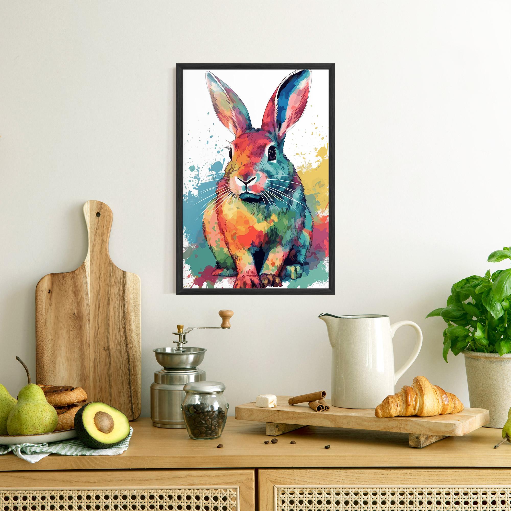 Рамкиран постер Brush Rabbit mockup 8
