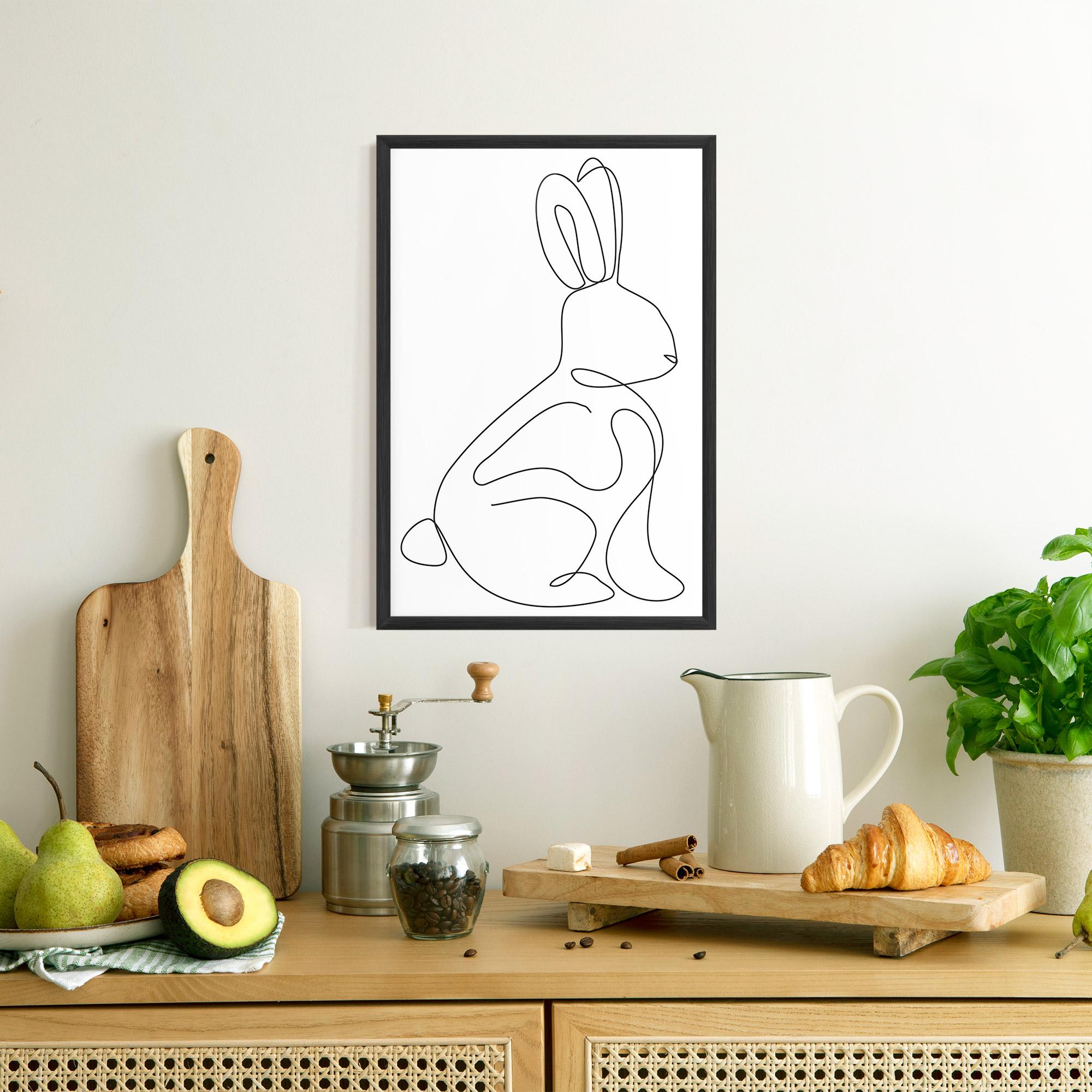 Рамкиран постер Cute Rabbit mockup 8