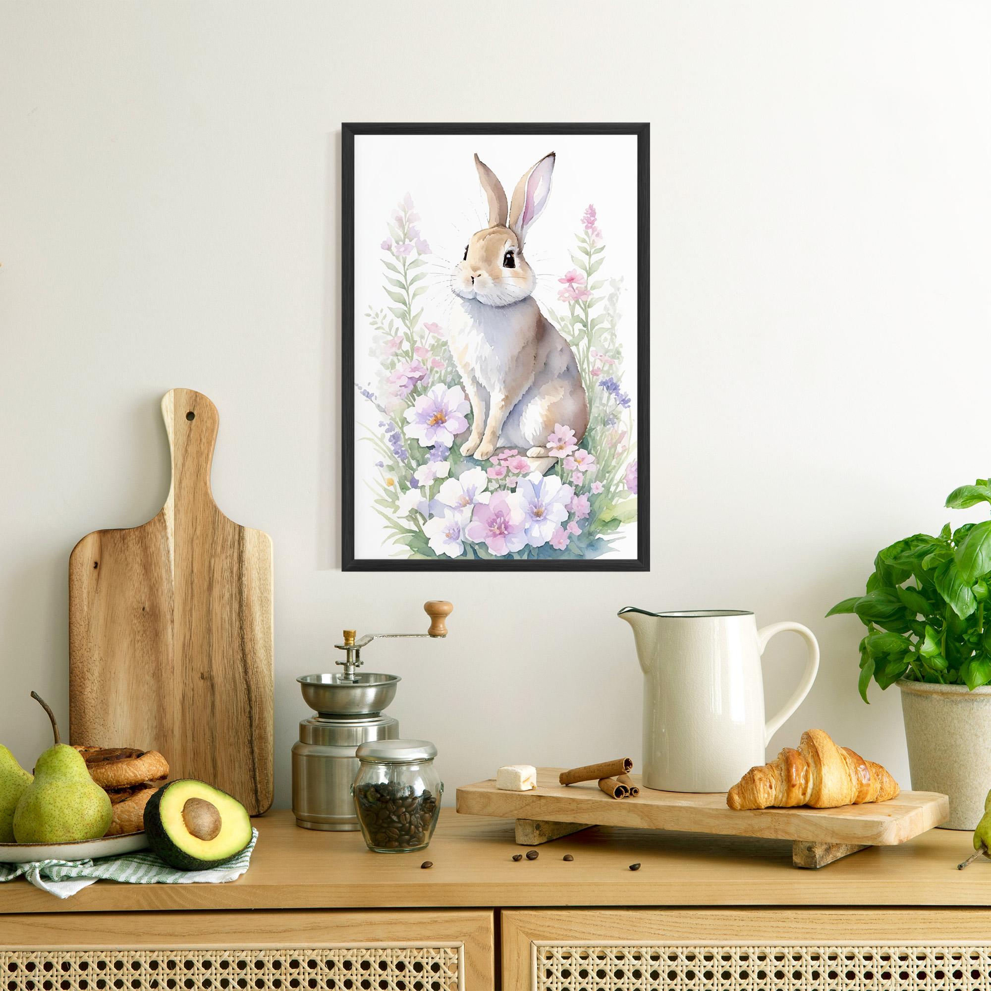 Рамкиран постер Pretty Cute Bunny mockup 8
