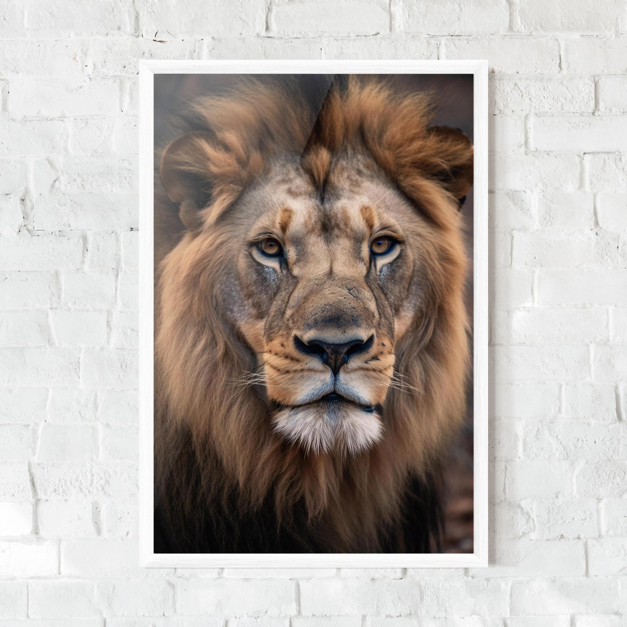 Рамкиран постер Wild Lion View mockup 0