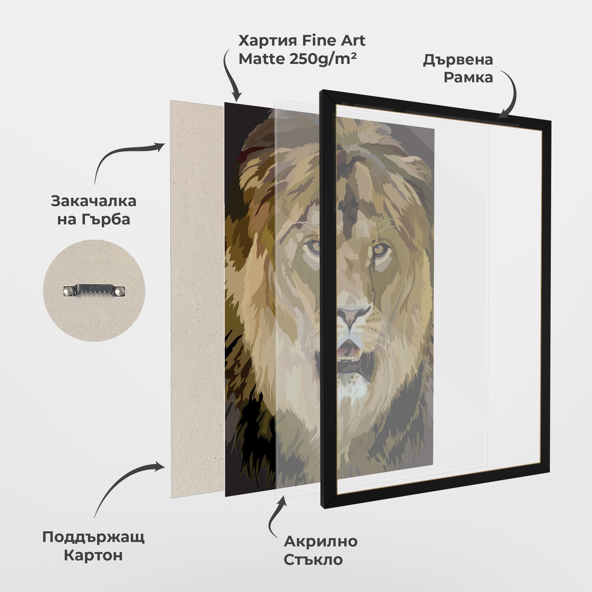 Beautiful Lion Art mockup 1