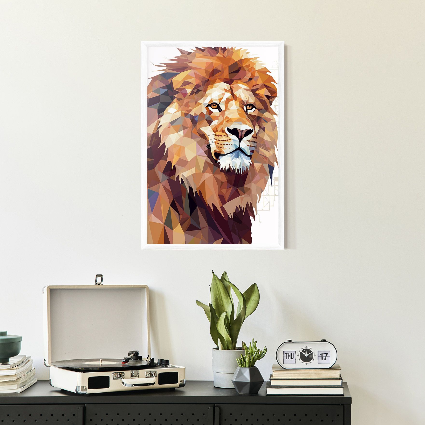 Artistic Lion Head mockup 2