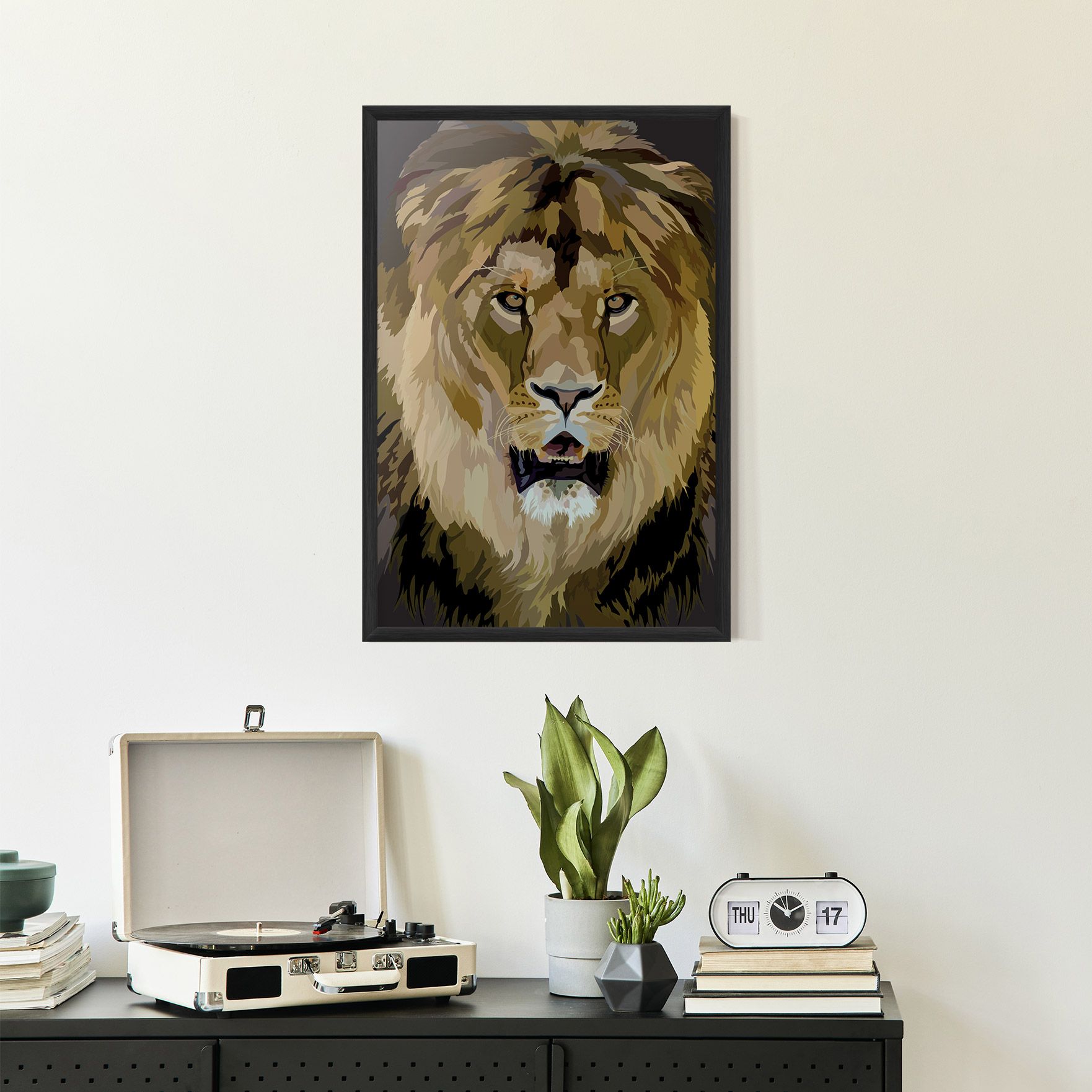 Beautiful Lion Art mockup 2