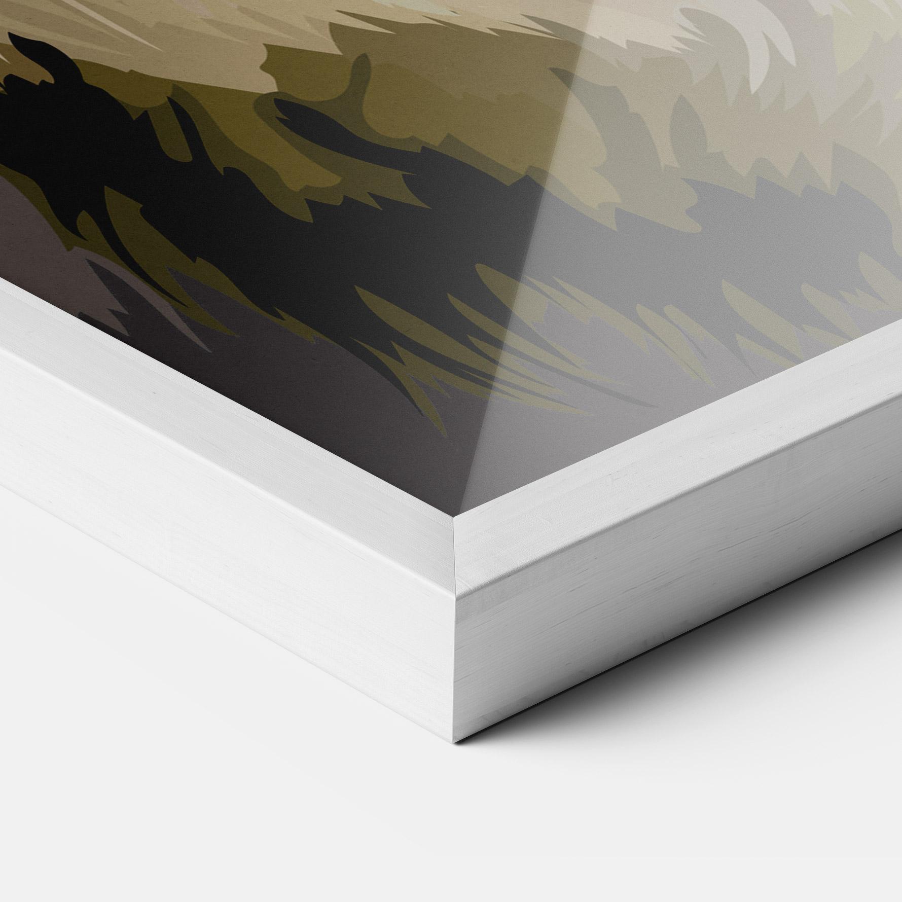 Рамкиран постер Beautiful Lion Art mockup 3