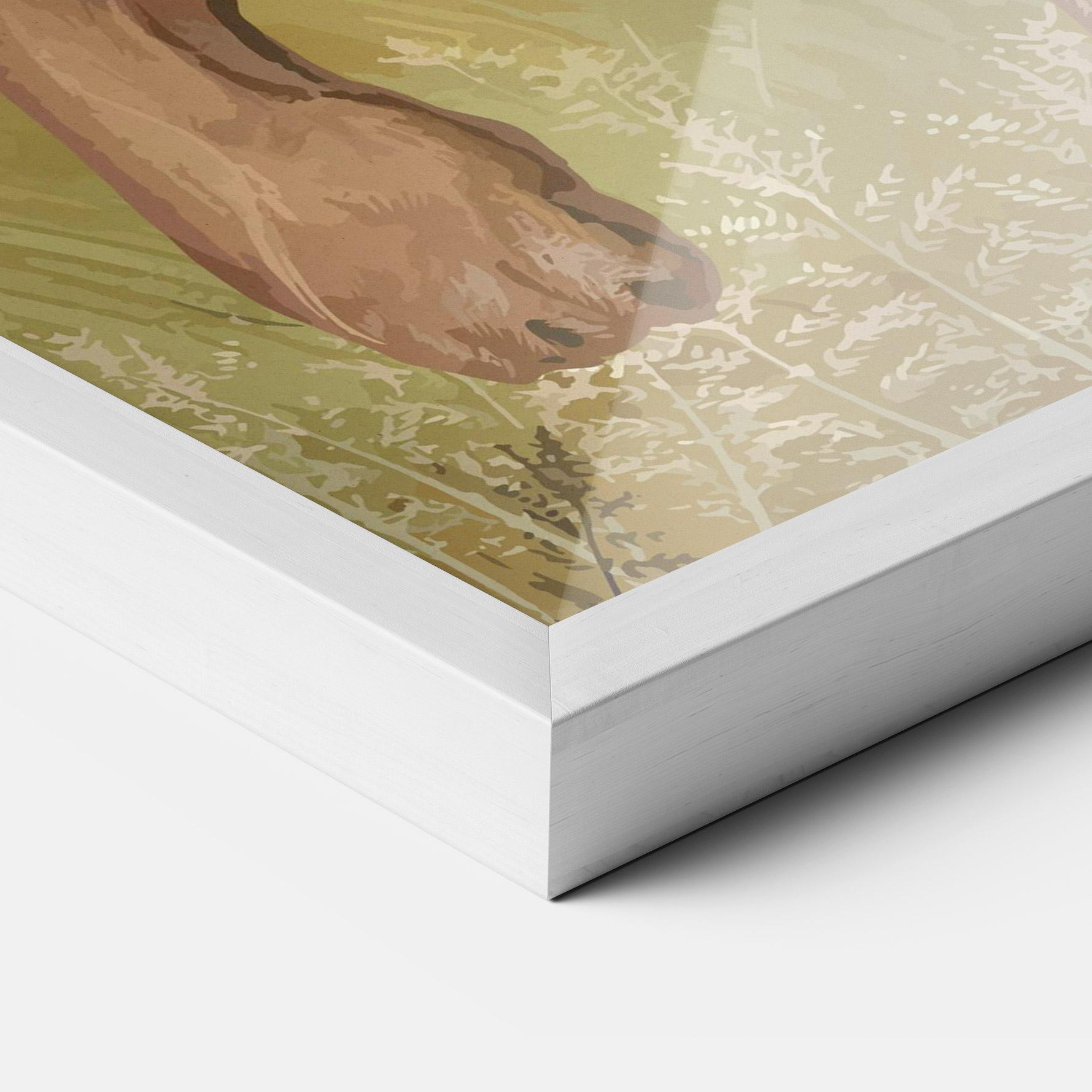 Рамкиран постер Wild Lion mockup 3