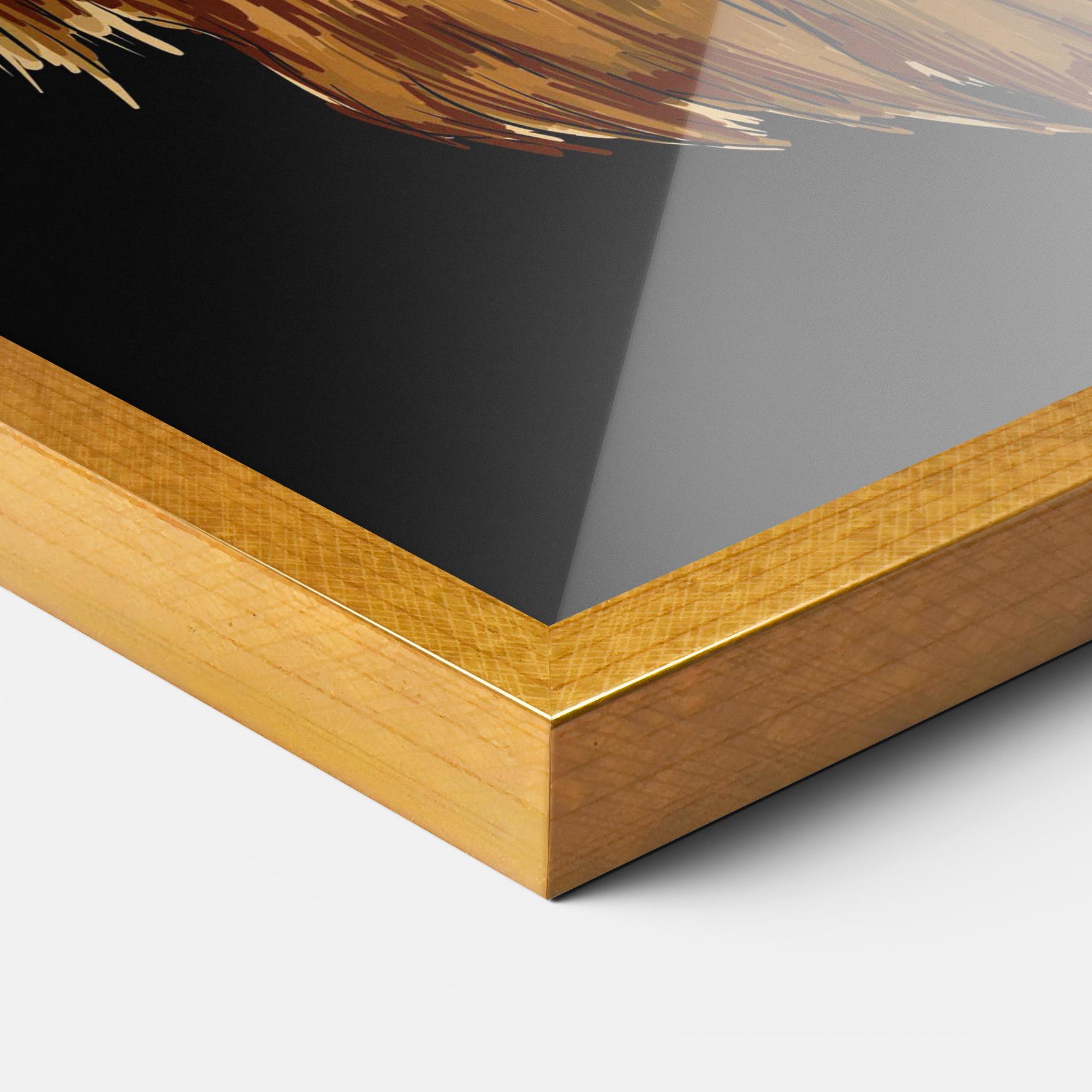 Рамкиран постер Lion Head mockup 3