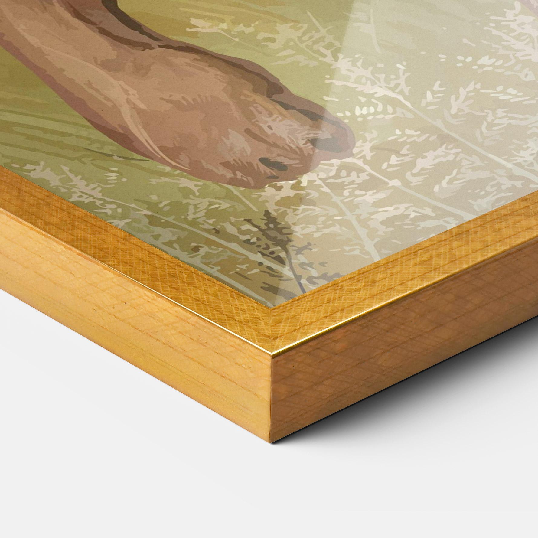 Рамкиран постер Wild Lion mockup 3