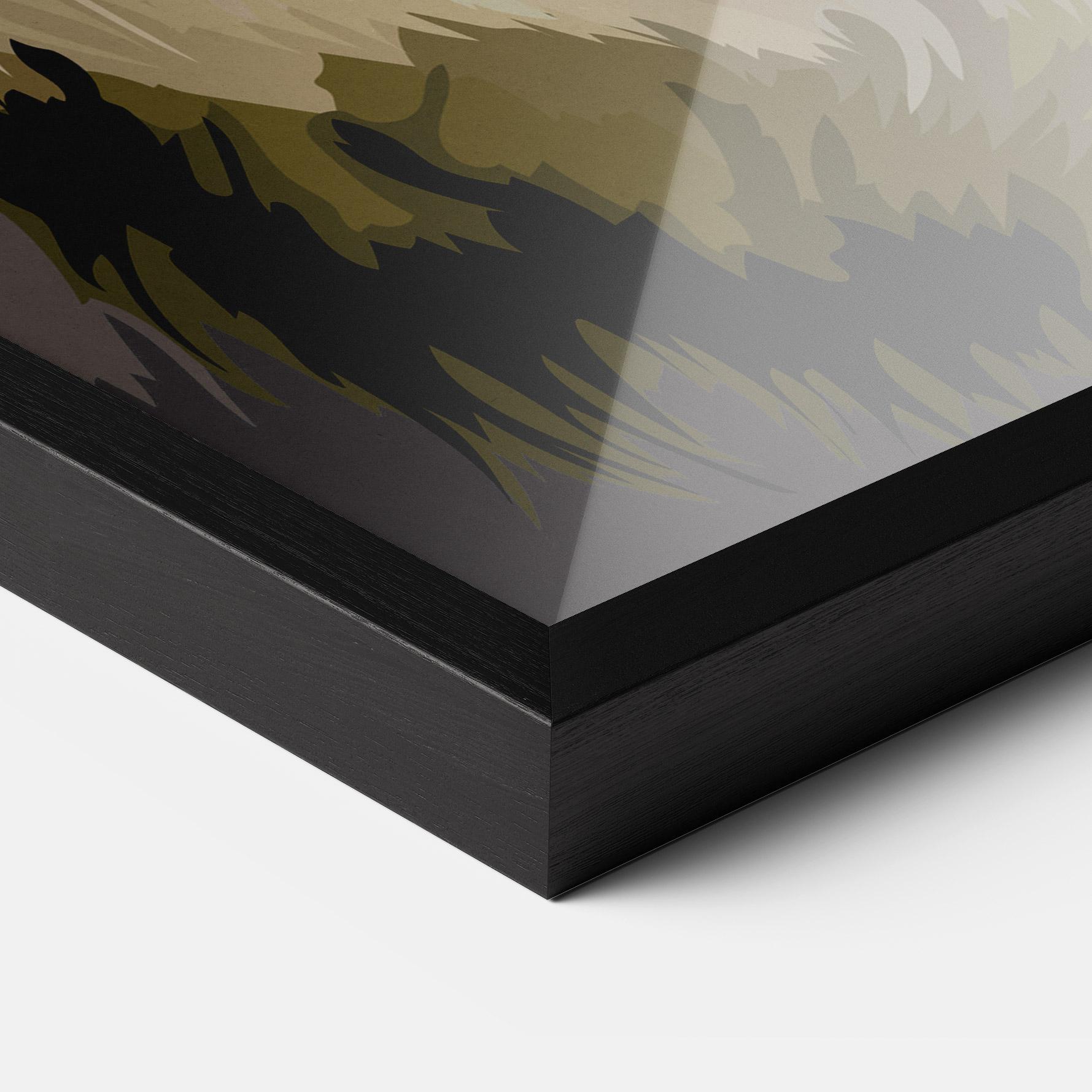 Рамкиран постер Beautiful Lion Art mockup 3