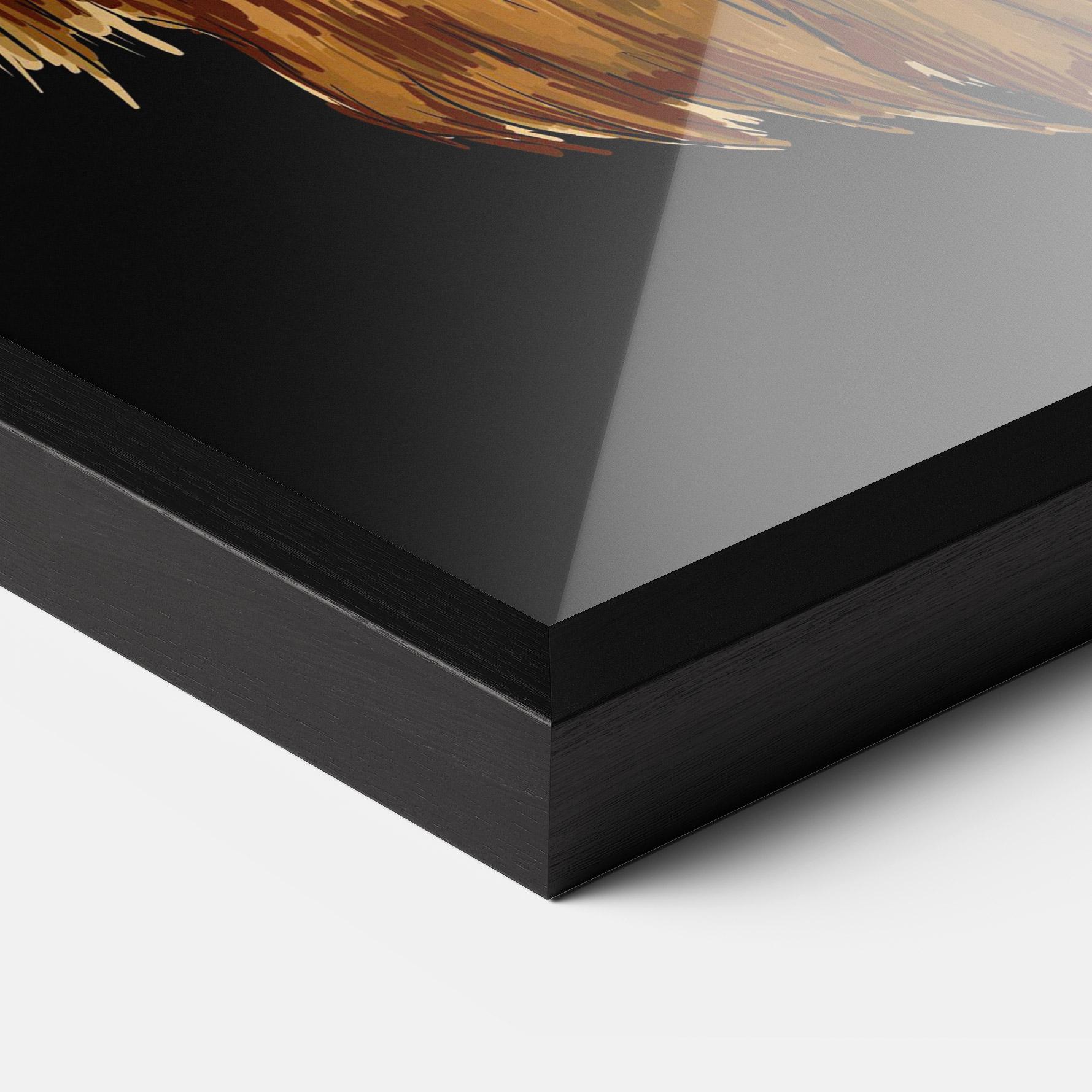 Рамкиран постер Lion Head mockup 3