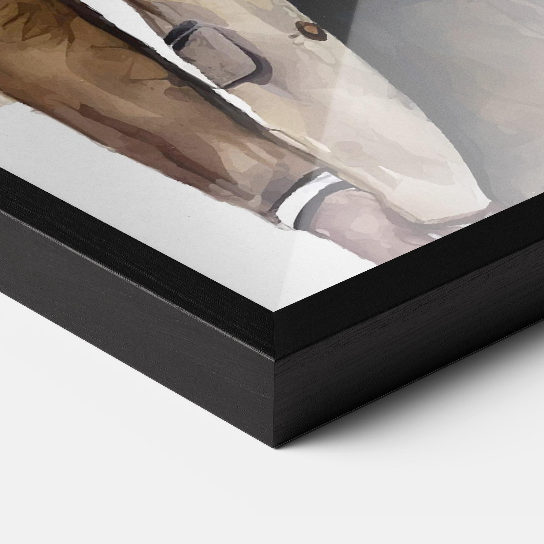 Рамкиран постер Lion In Suit mockup 3