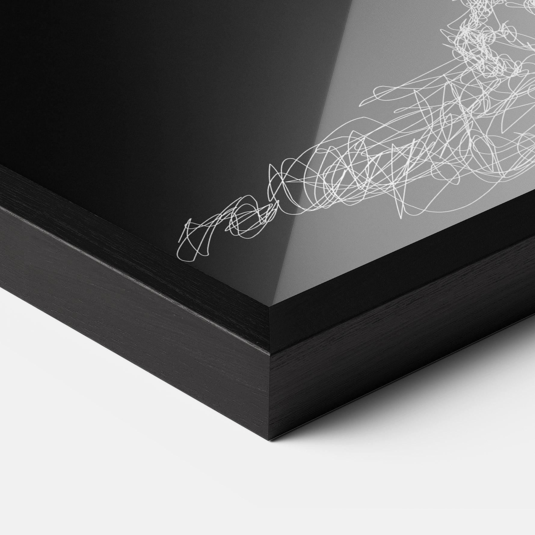 Рамкиран постер Lion Signature mockup 3