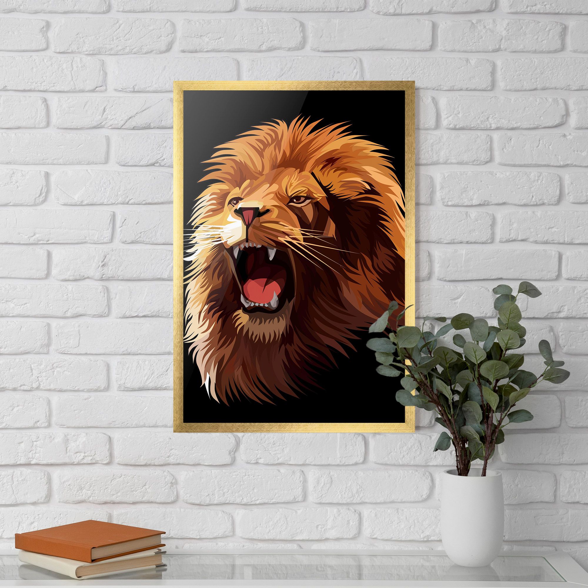 Angry Lion Head mockup 5