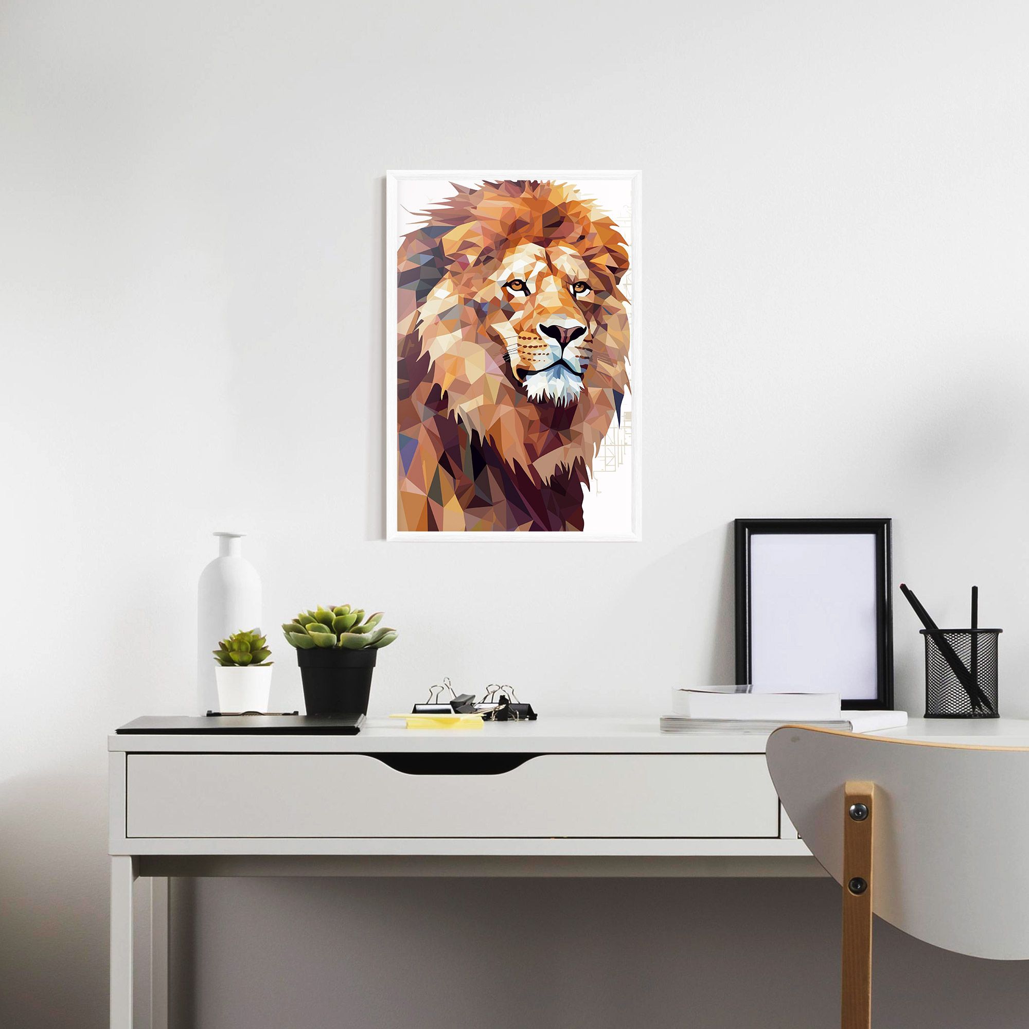 Artistic Lion Head mockup 7