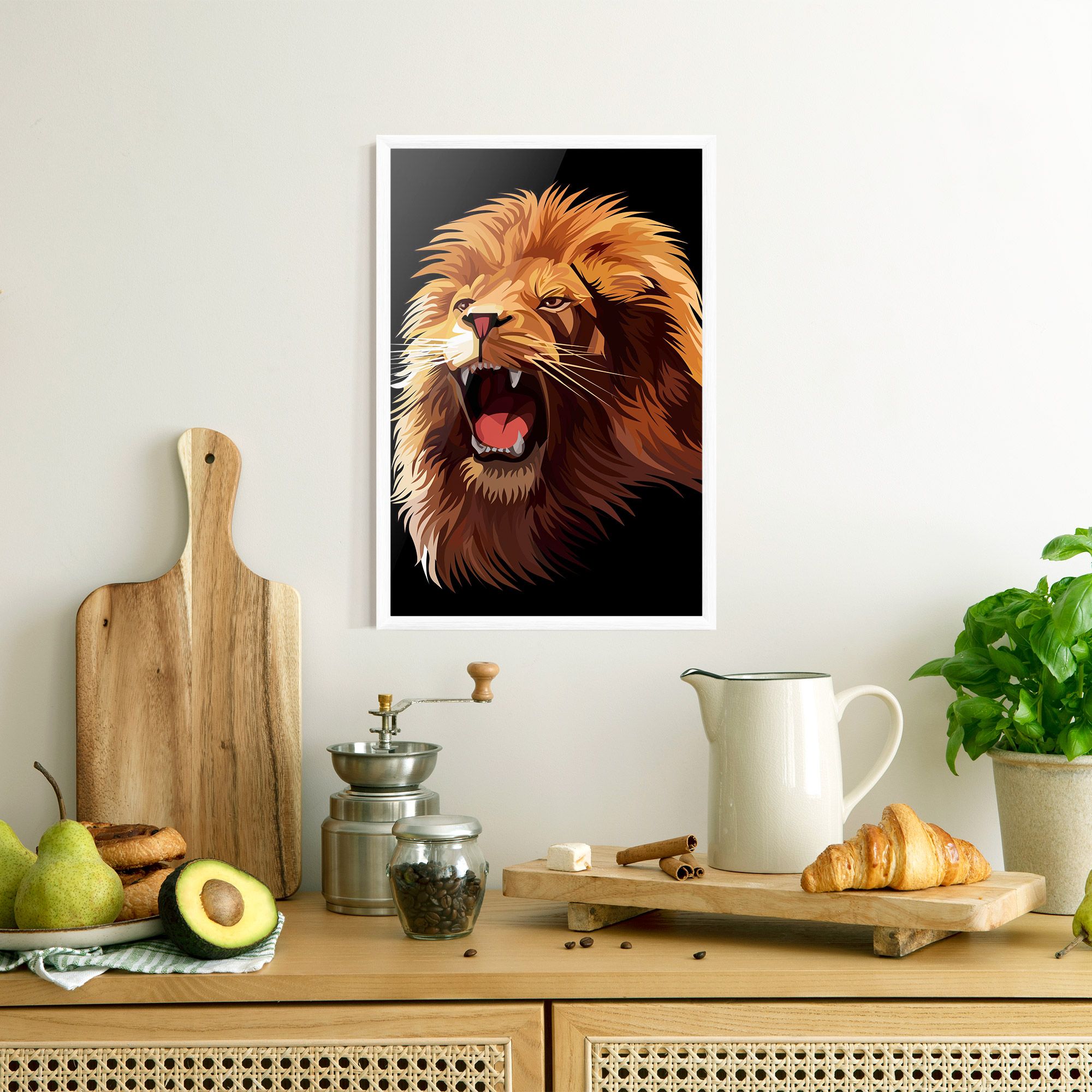 Angry Lion Head mockup 8