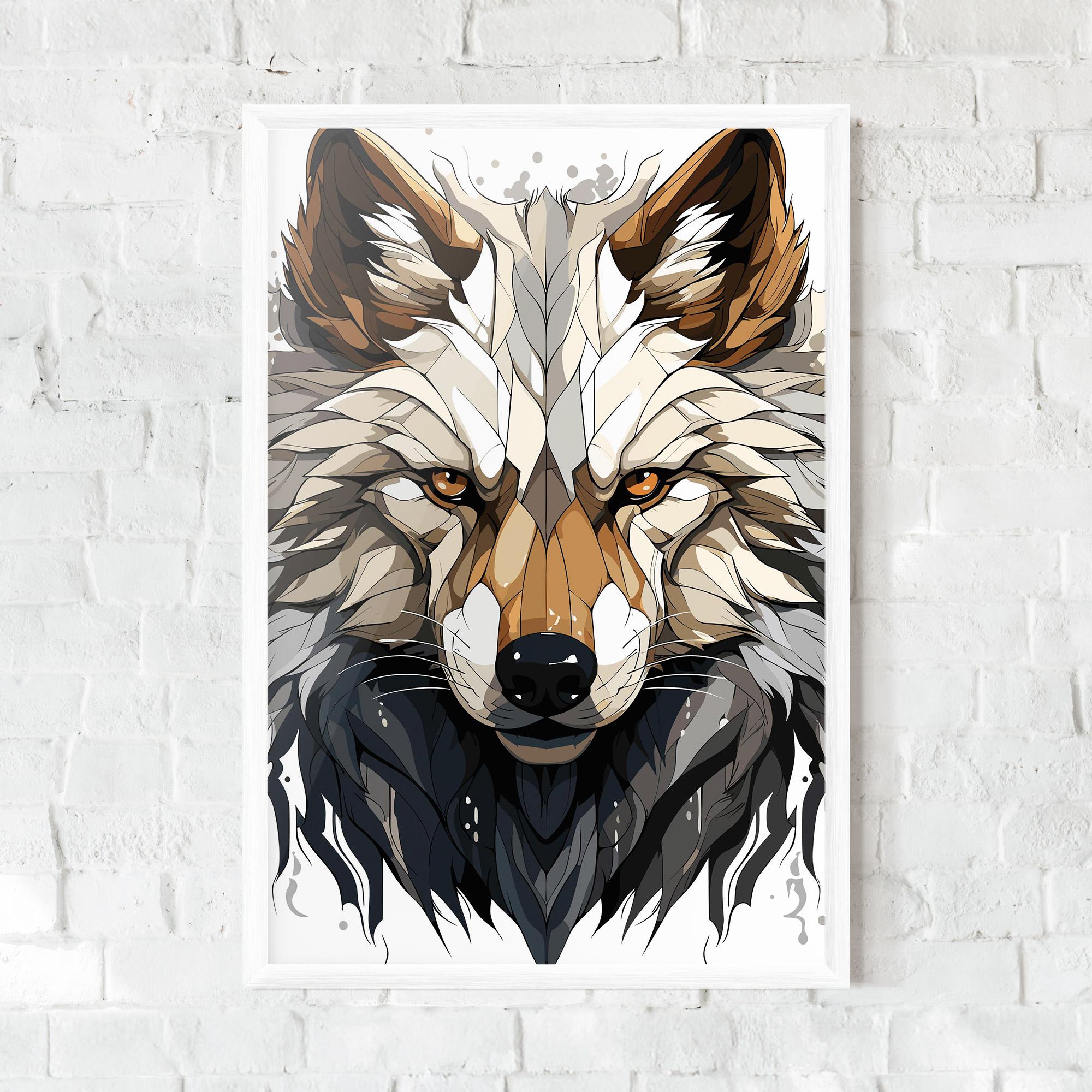 Рамкиран постер Brown Wolf mockup 0
