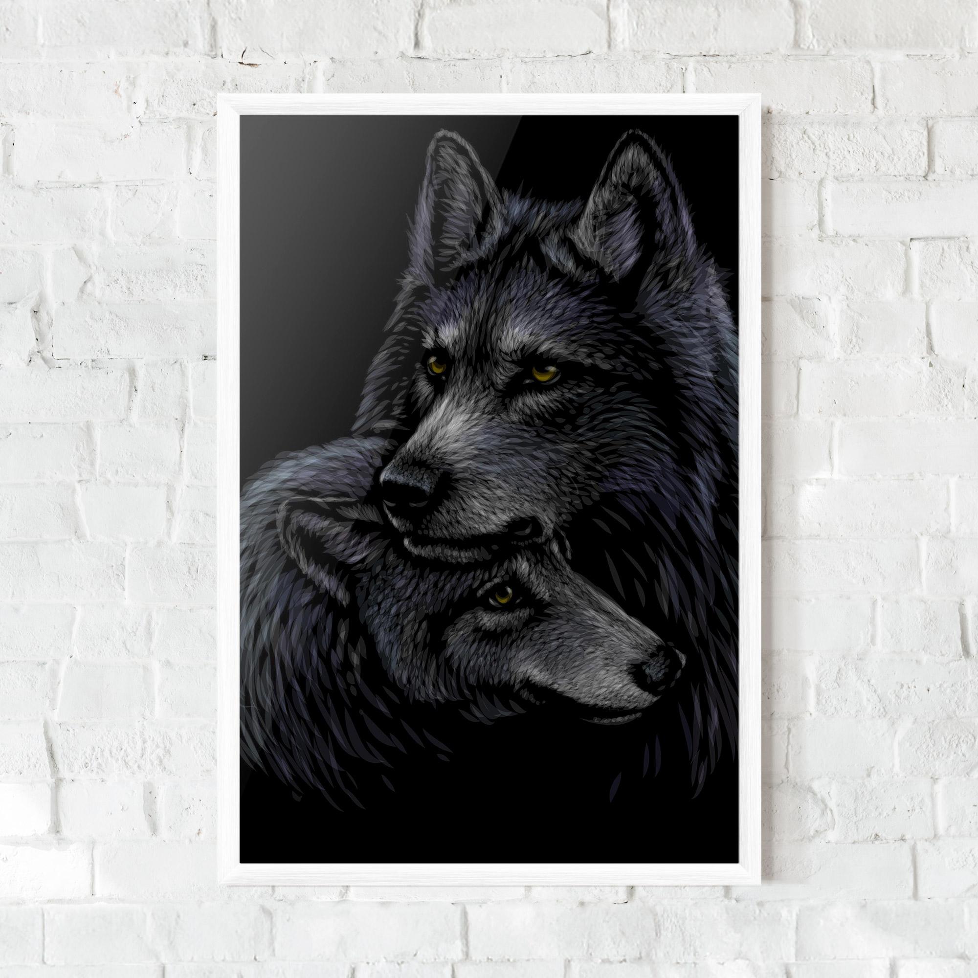Рамкиран постер Mom Wolf mockup 0