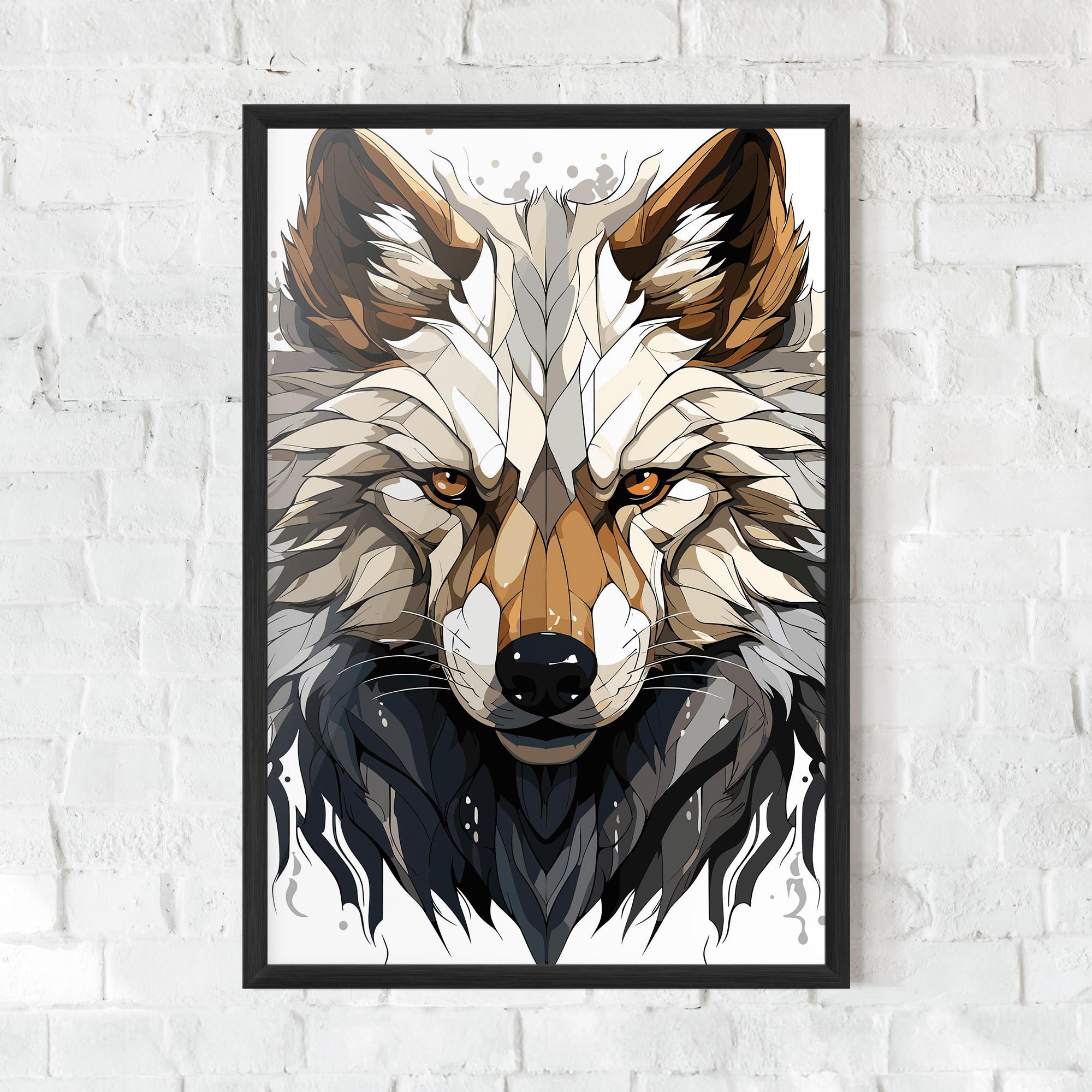 Рамкиран постер Brown Wolf mockup 0