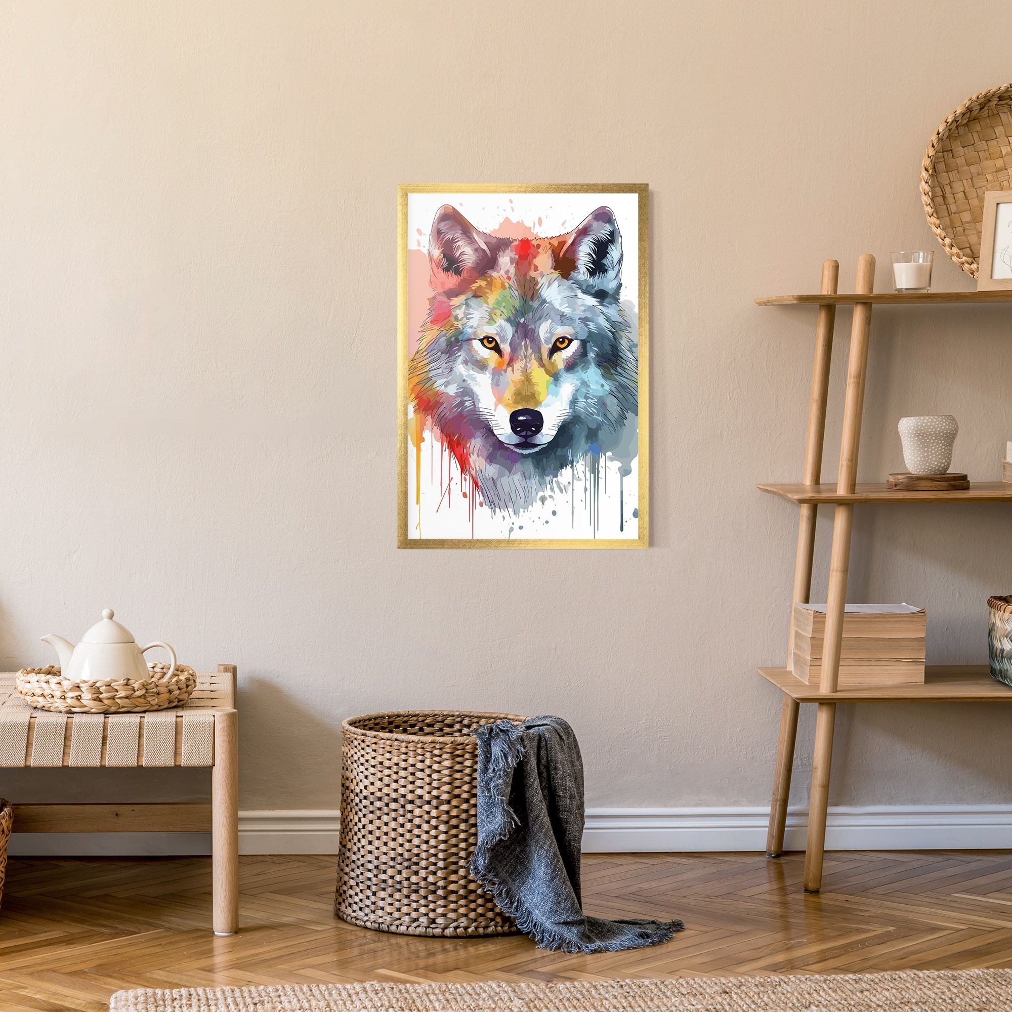 Watercolor Wolf mockup 9