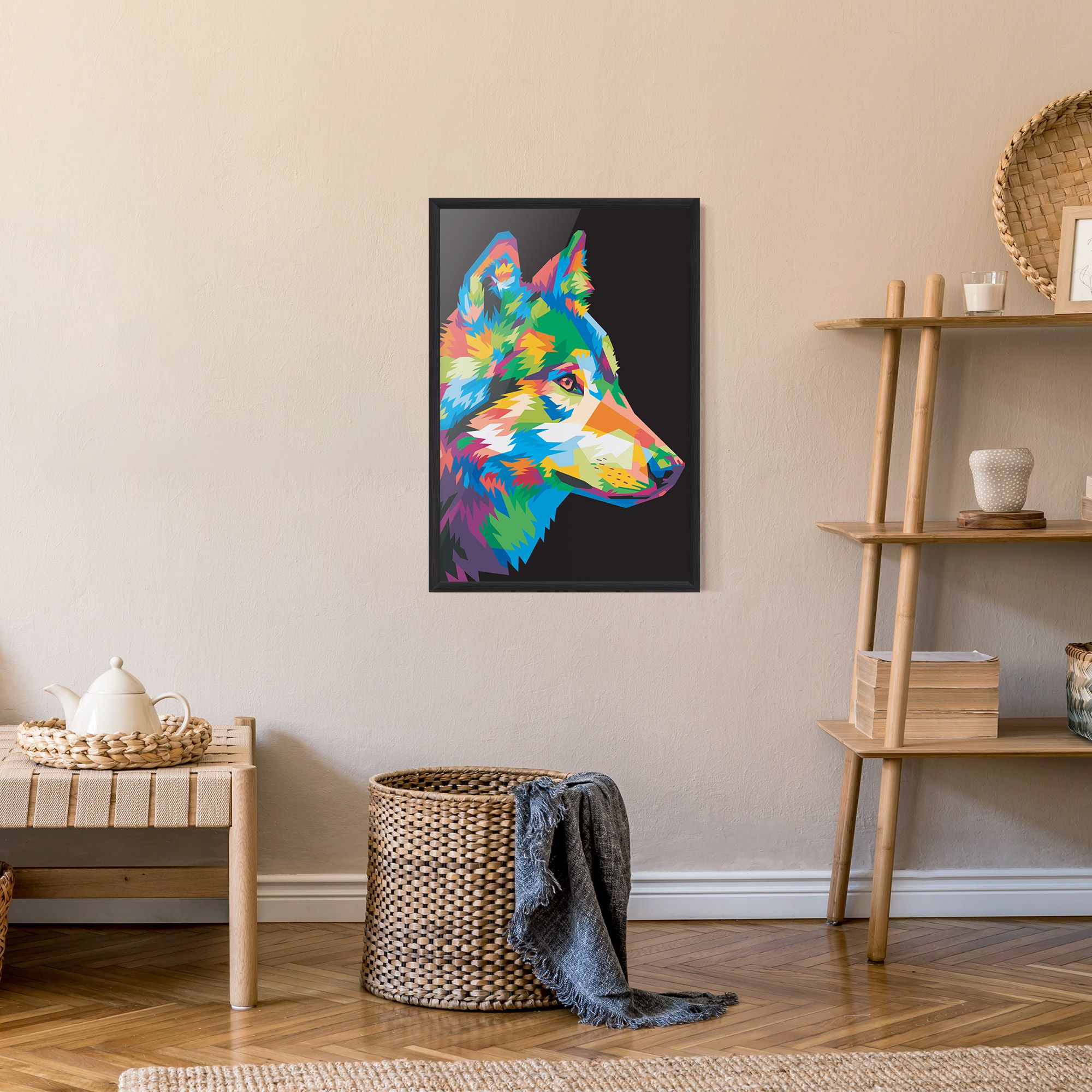 Colorful Wolf mockup 9