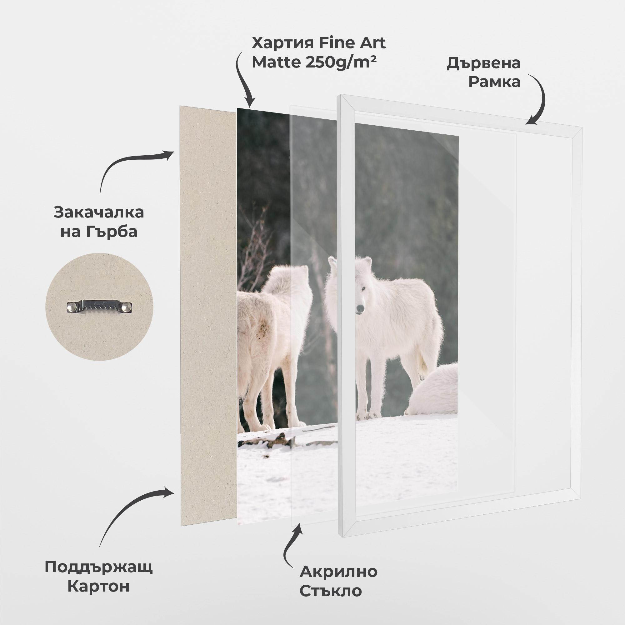 Рамкиран постер White Wolf Waiting mockup 1