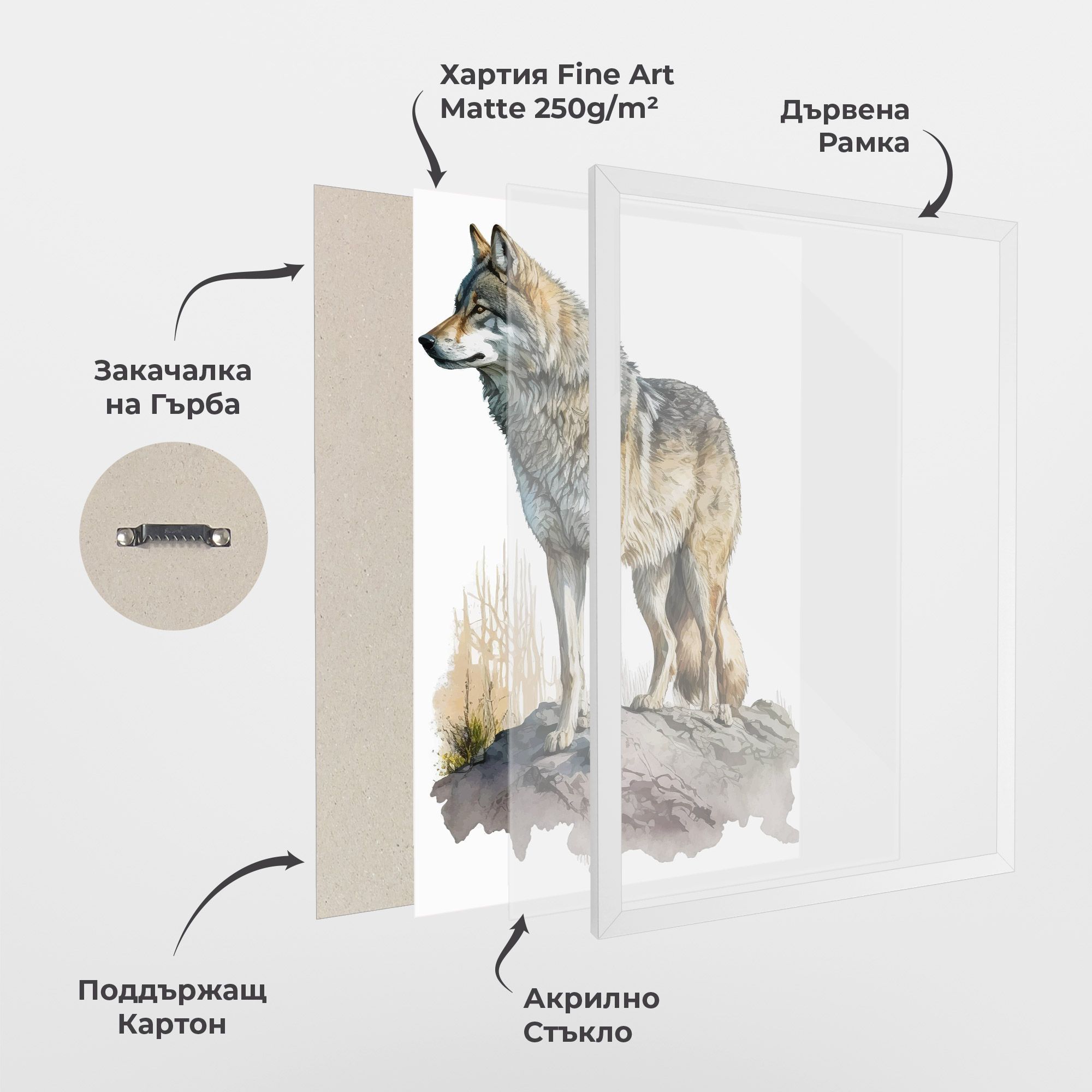 Wolf On Rock mockup 1