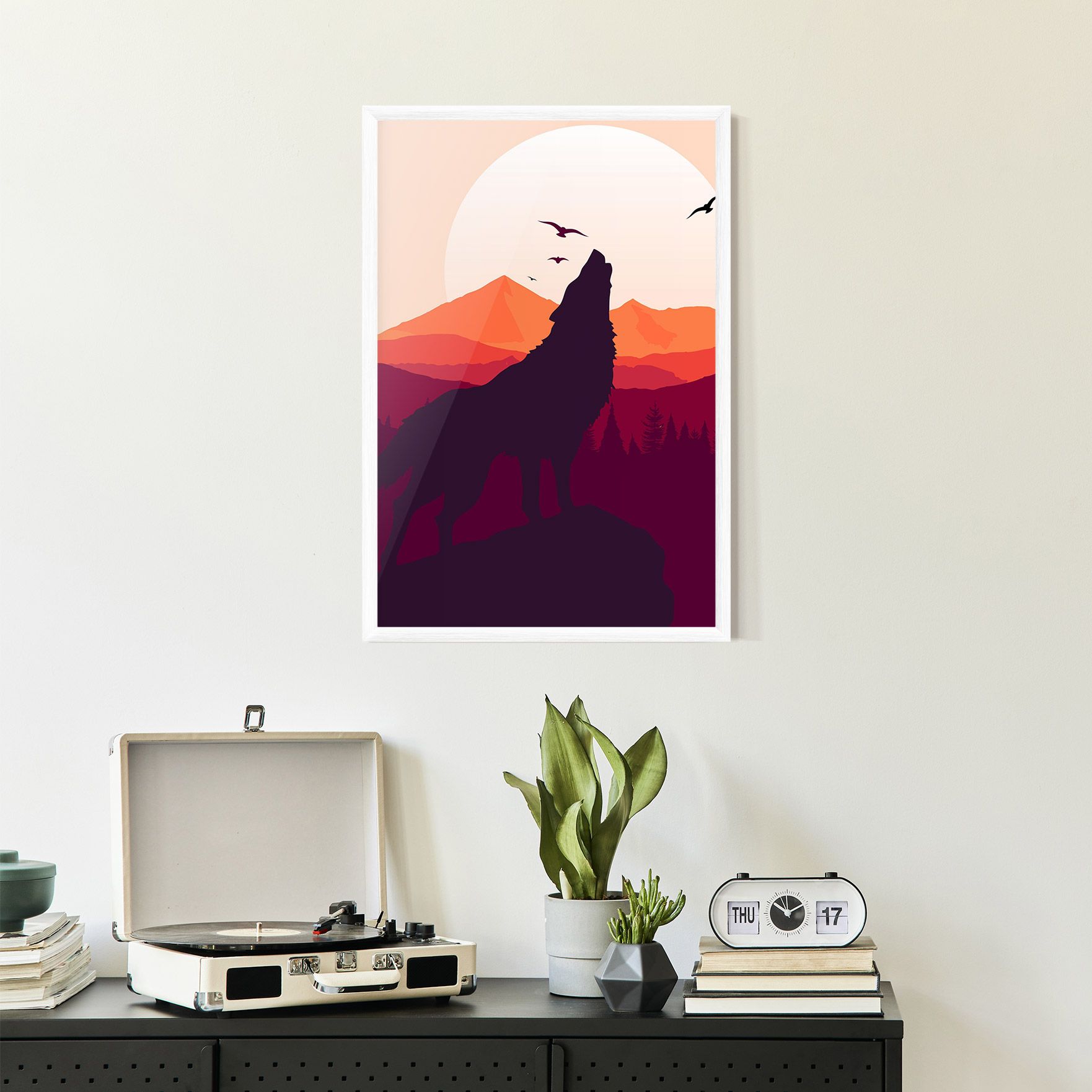 Wolf Pink Moon mockup 2