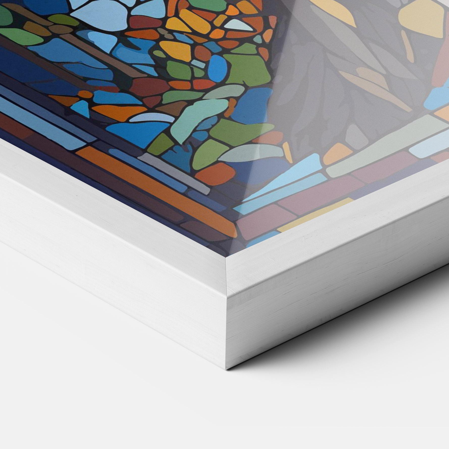 Рамкиран постер Glass Wolf mockup 3