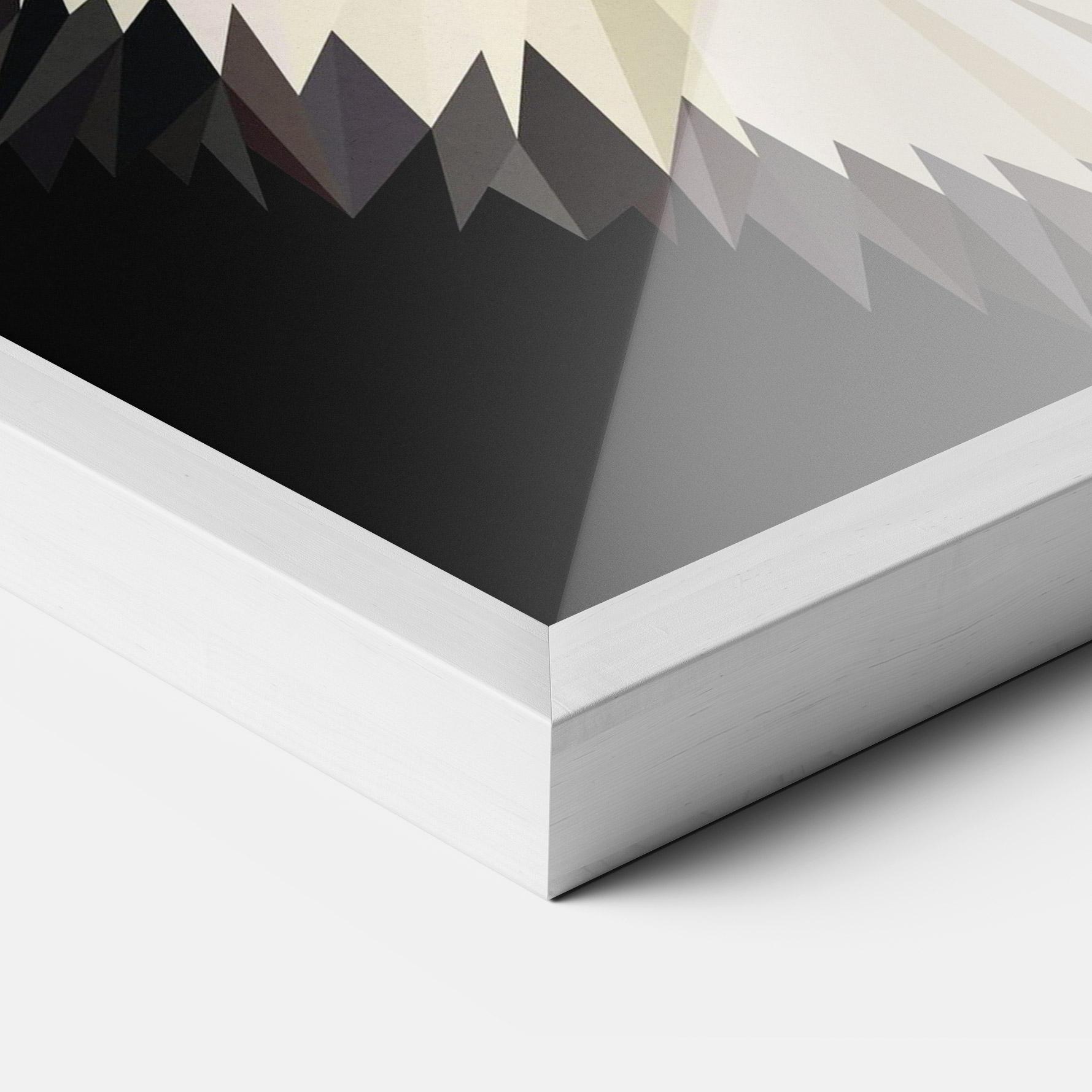 Рамкиран постер Pretty Wolf Head mockup 3