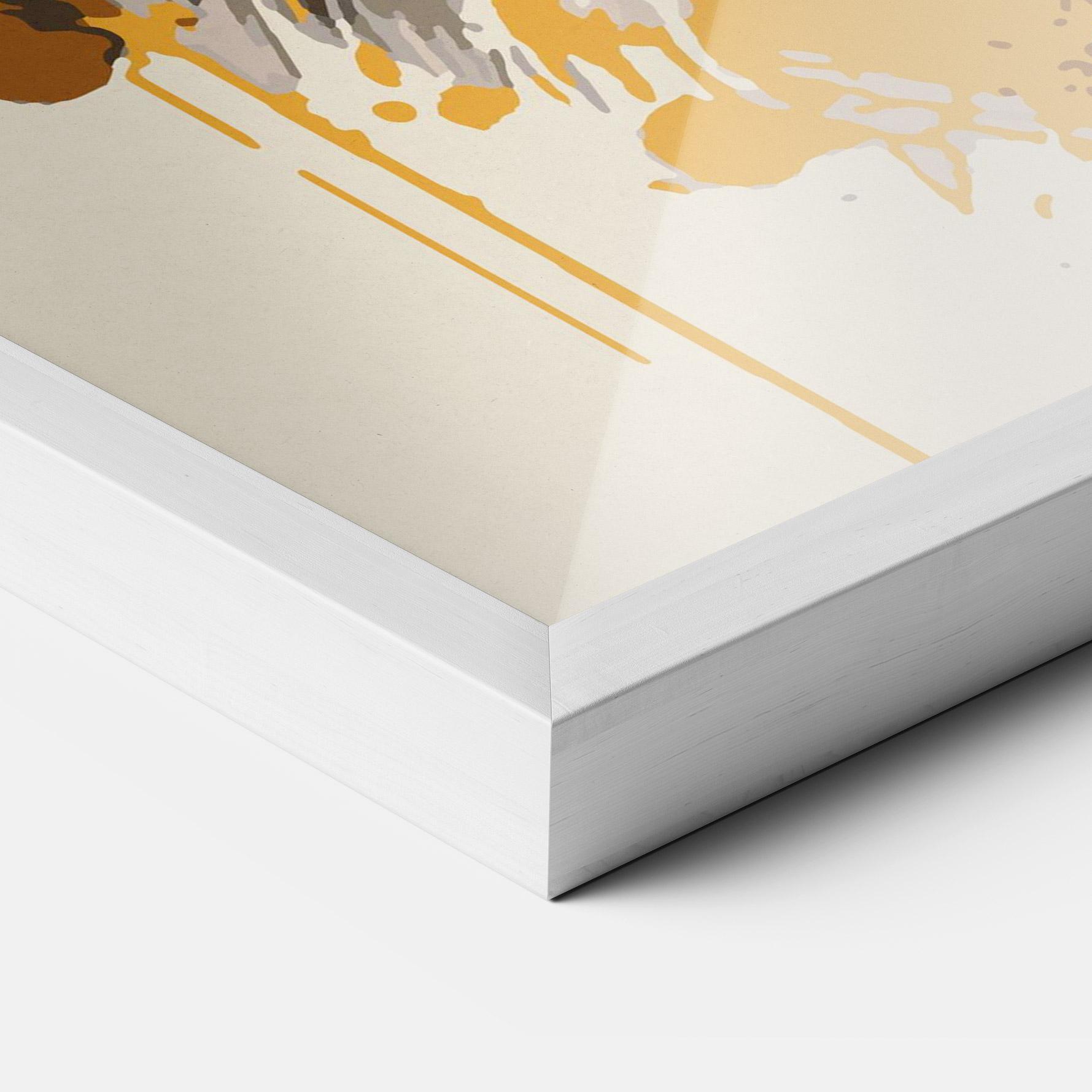 Рамкиран постер Wolf Head Art mockup 3