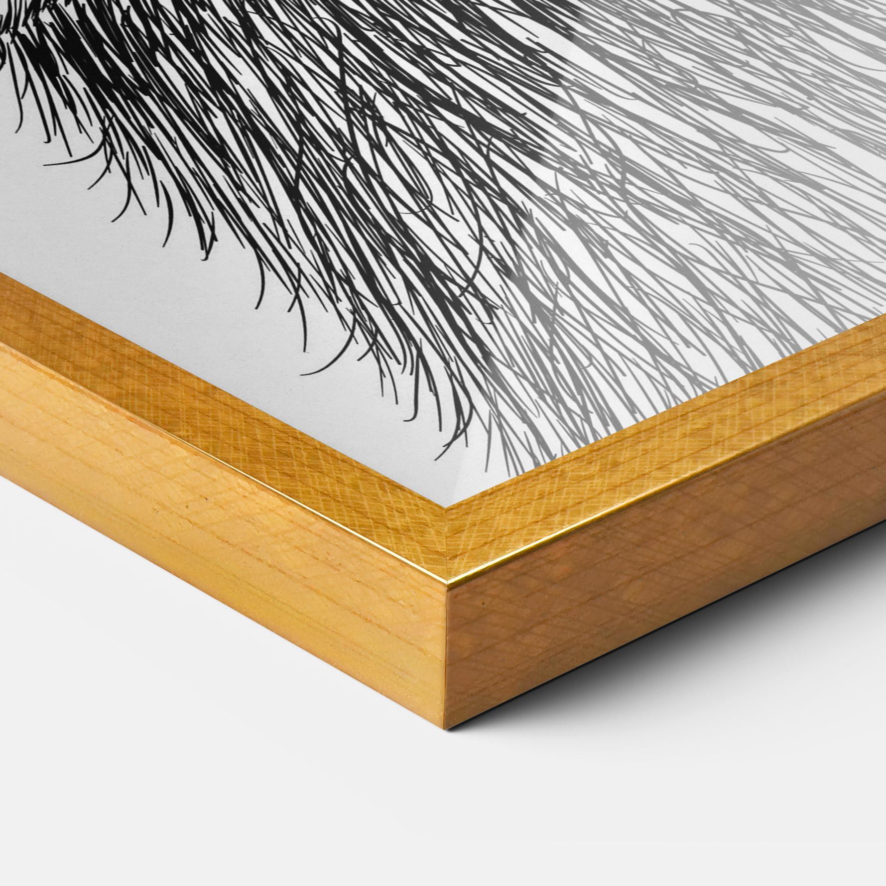 Рамкиран постер Pretty Moon Wolf mockup 3