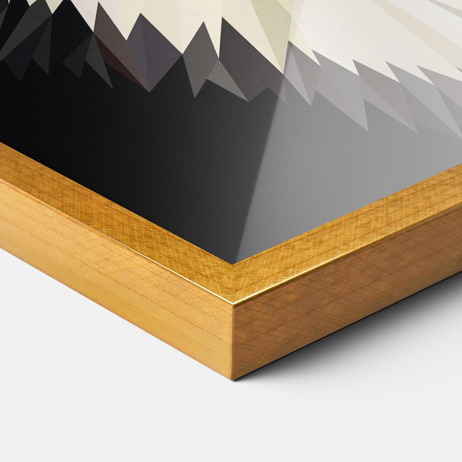 Рамкиран постер Pretty Wolf Head mockup 3