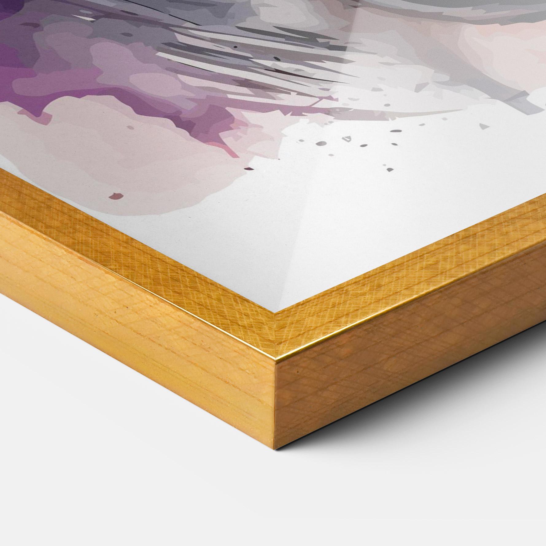 Рамкиран постер Watercolor Angry Wolf mockup 3