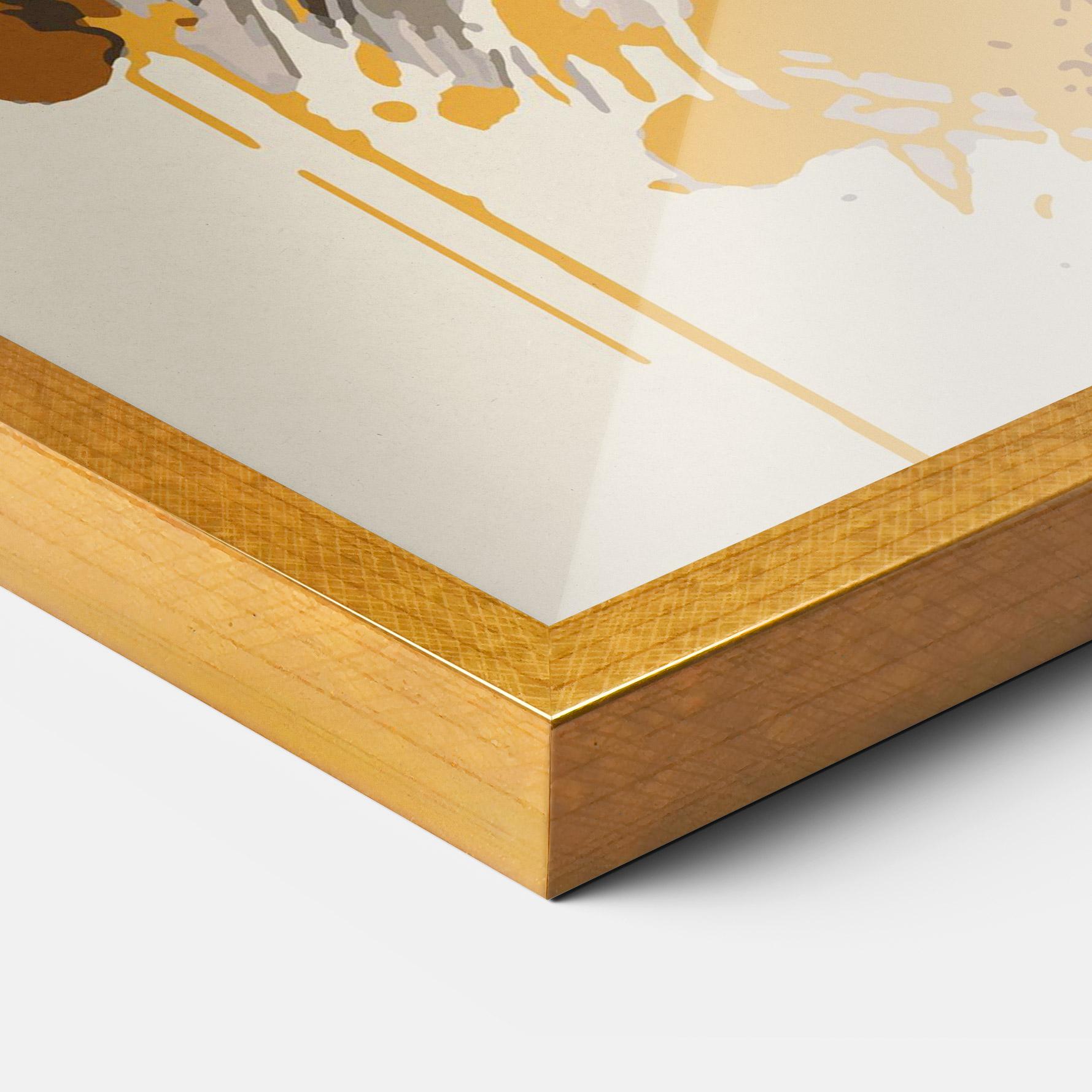 Рамкиран постер Wolf Head Art mockup 3