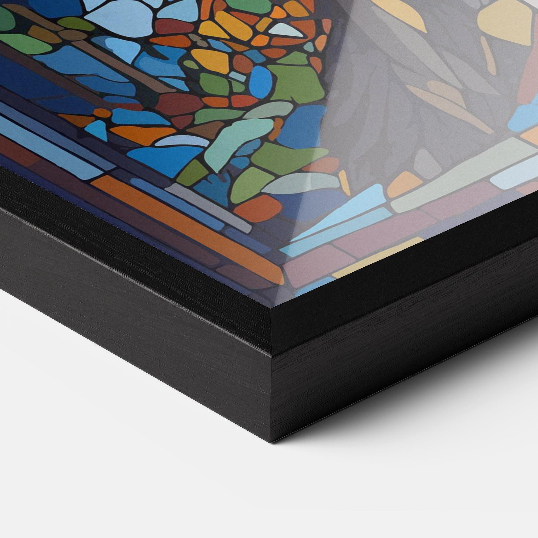 Рамкиран постер Glass Wolf mockup 3