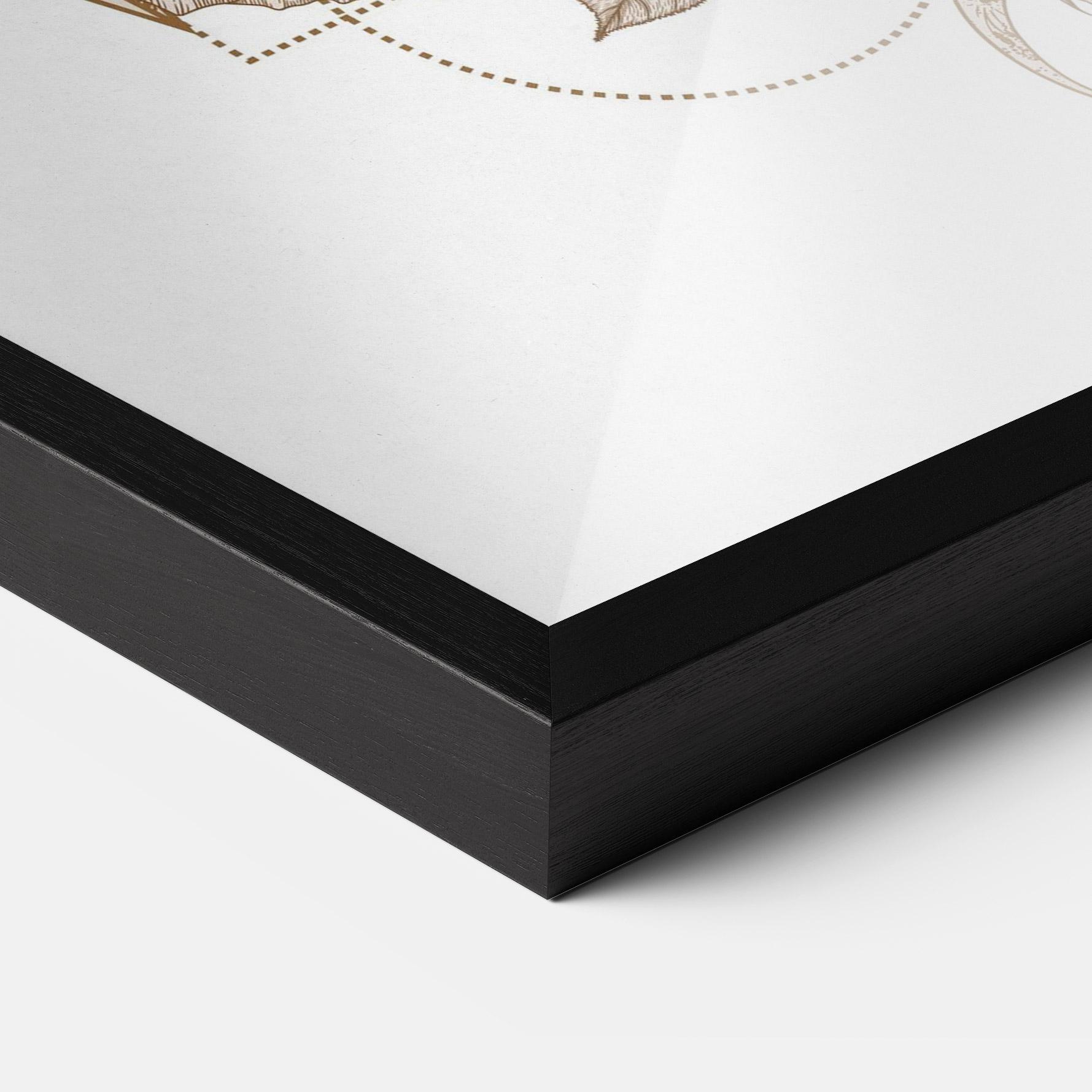 Рамкиран постер Magical Wolf mockup 3