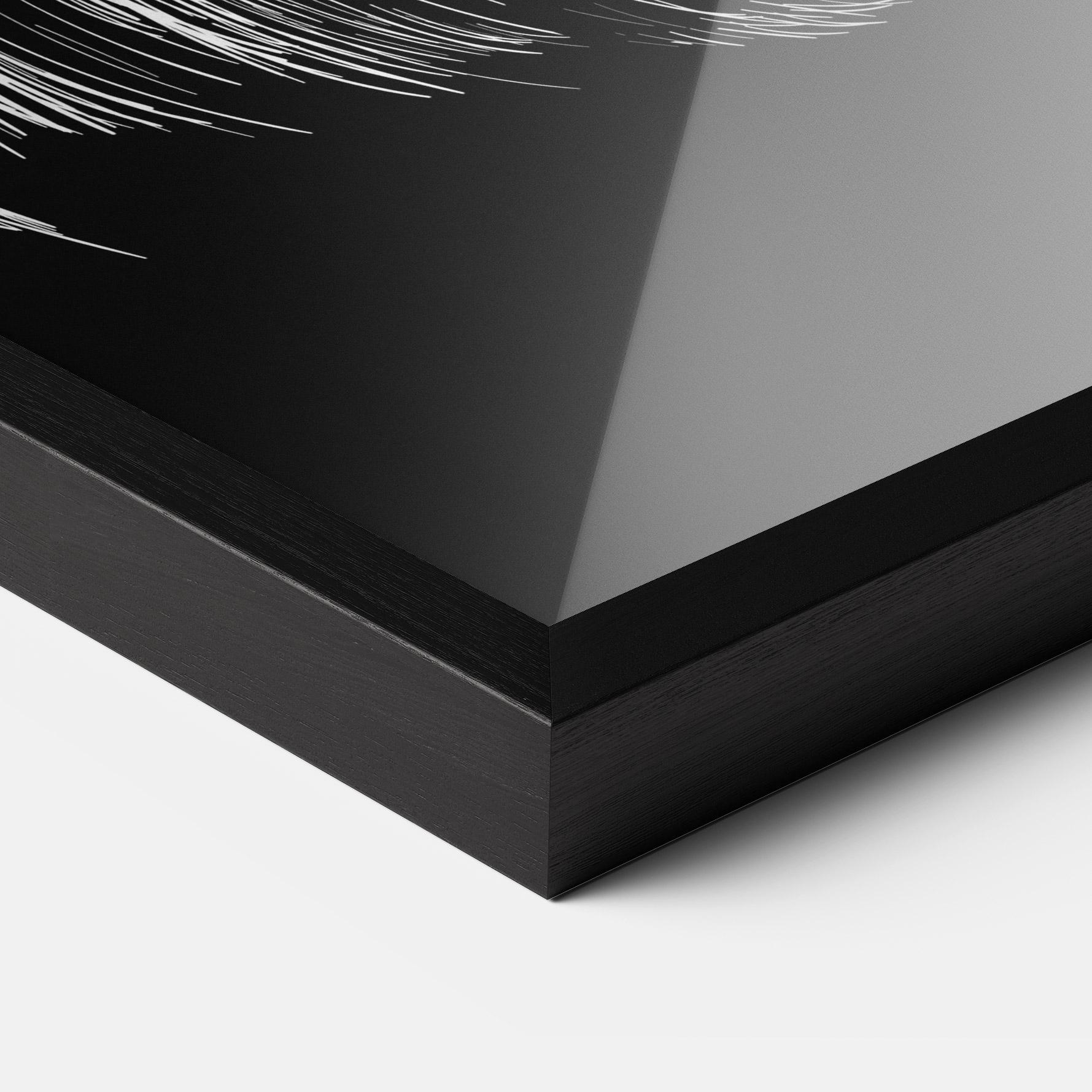 Рамкиран постер White Line Wolf mockup 3