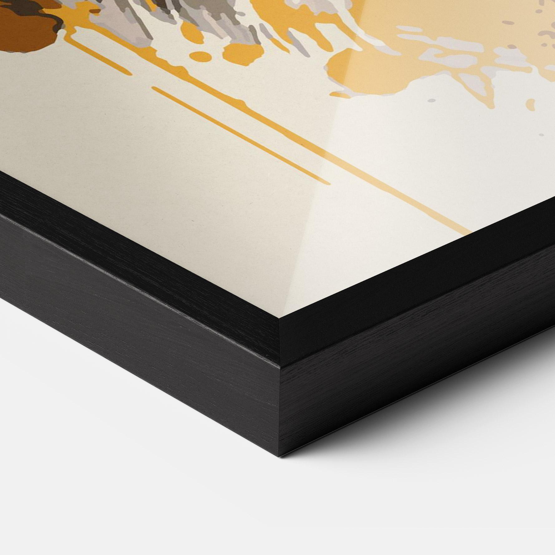 Рамкиран постер Wolf Head Art mockup 3