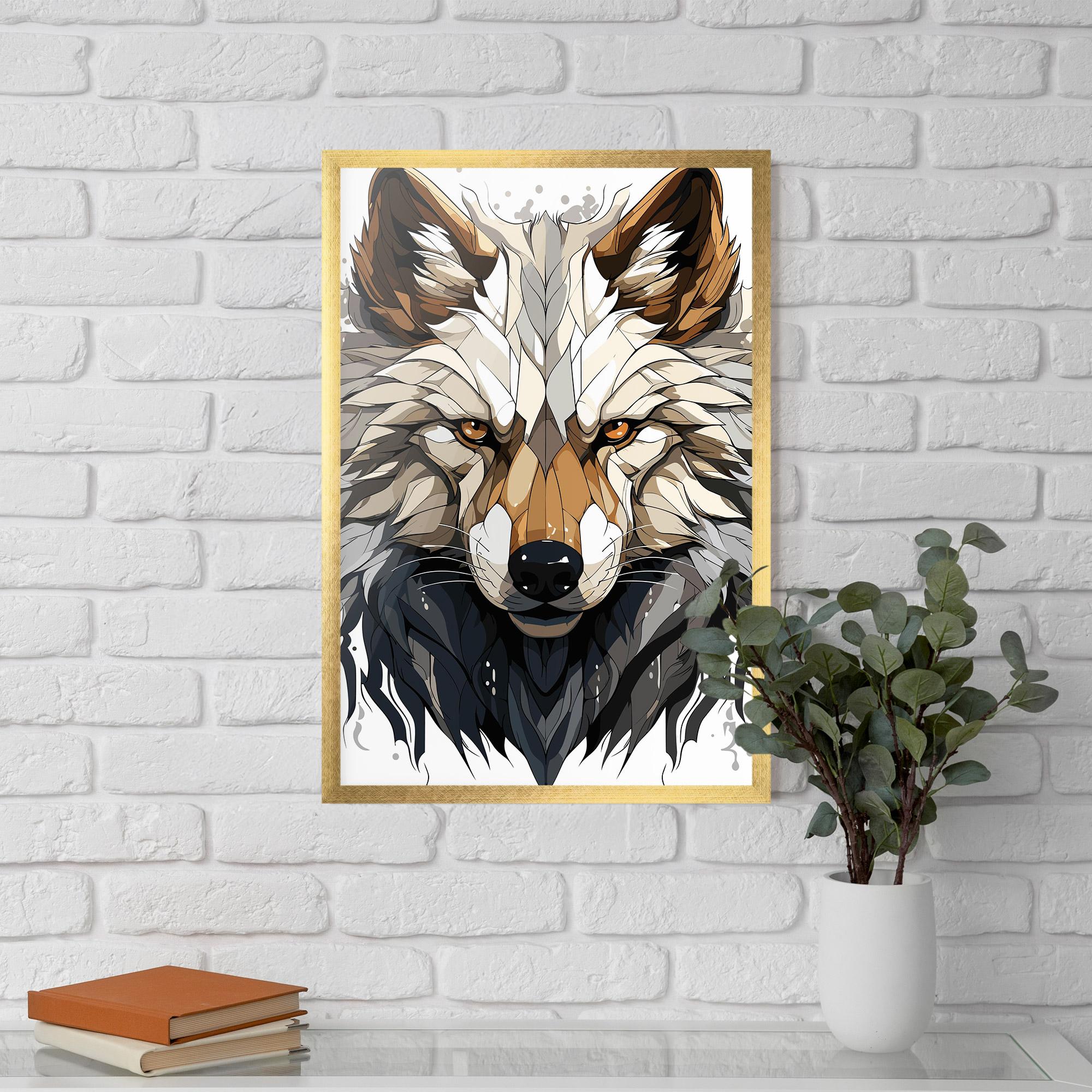 Рамкиран постер Brown Wolf mockup 5
