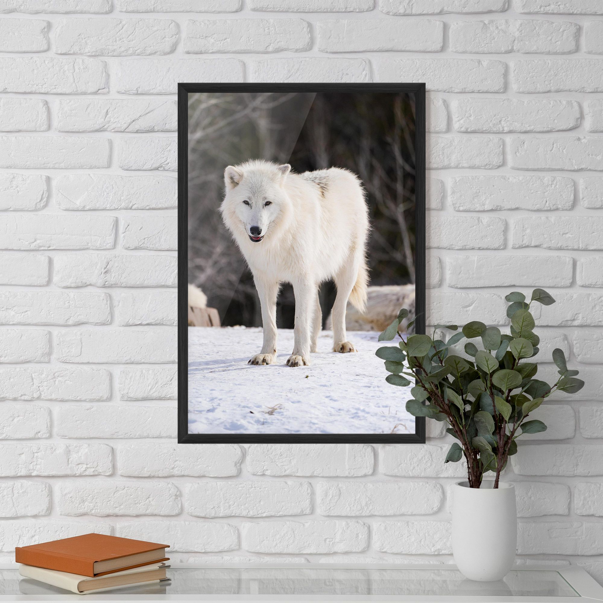 Beautiful White Wolf mockup 5